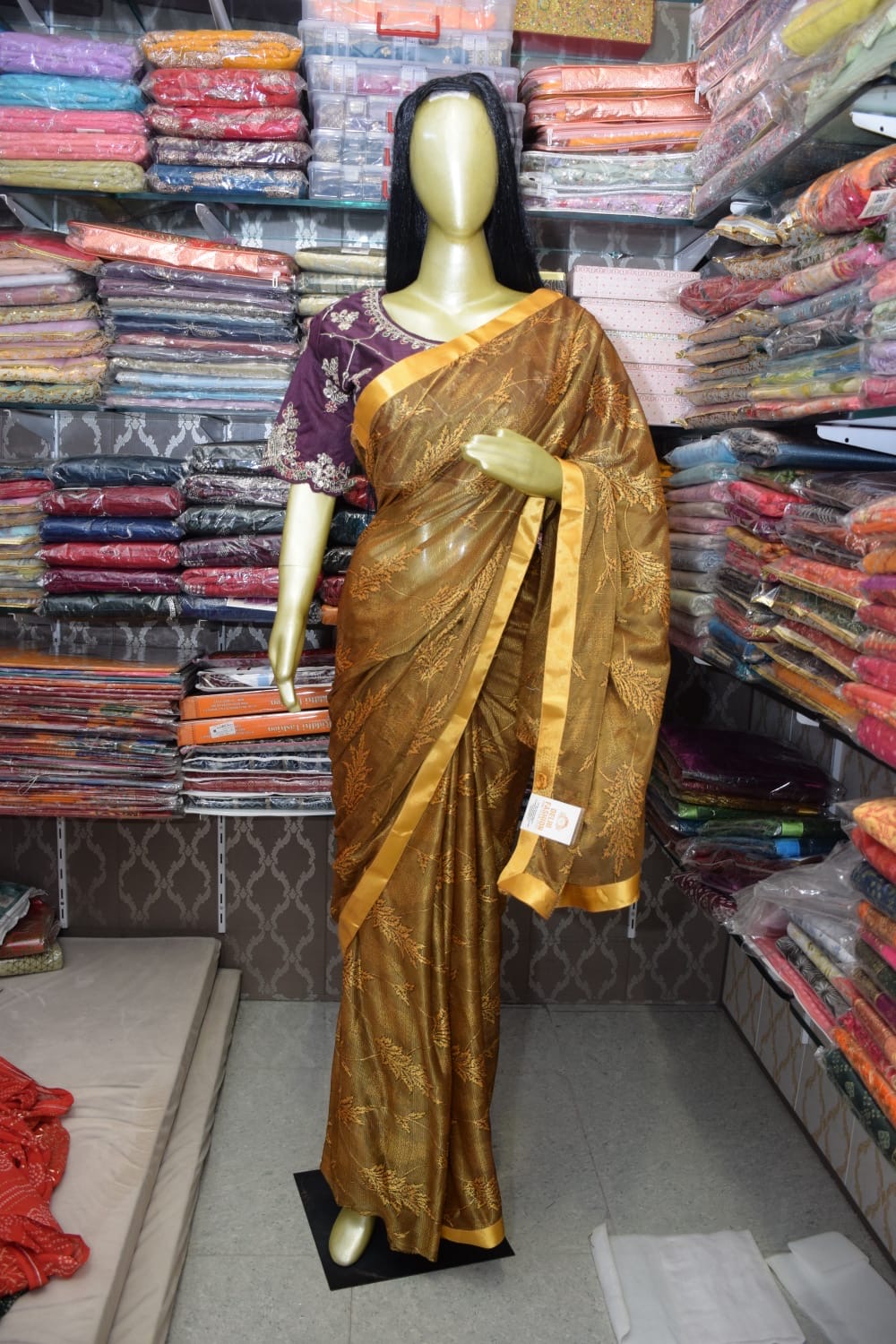 Golden Silk Saree