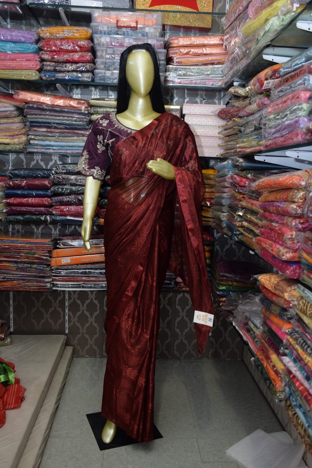Red Silk Sari