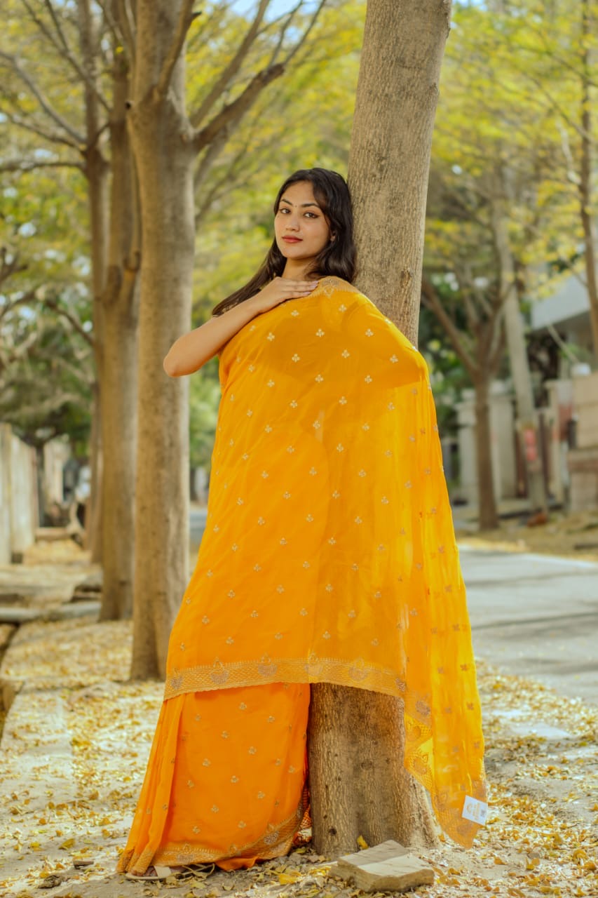 Traditional Yellow Saree