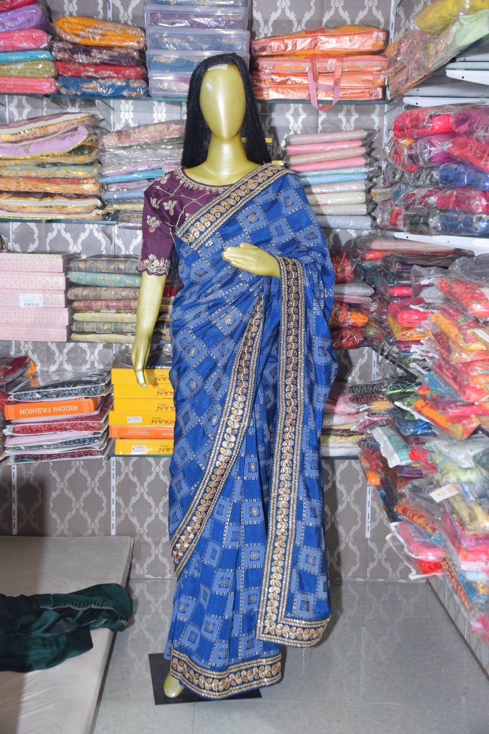 Traditional Blue Saree