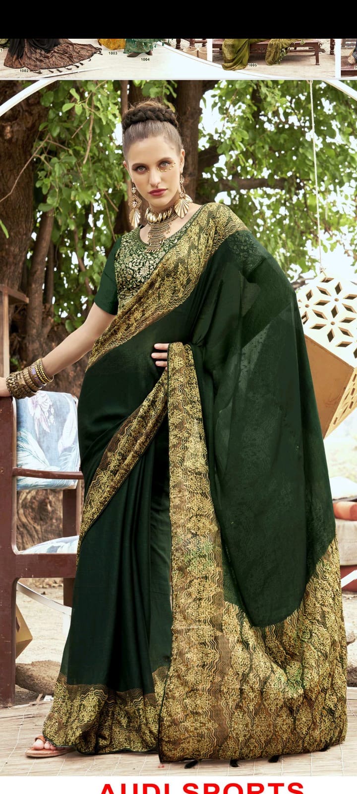 Elegant Green Saree