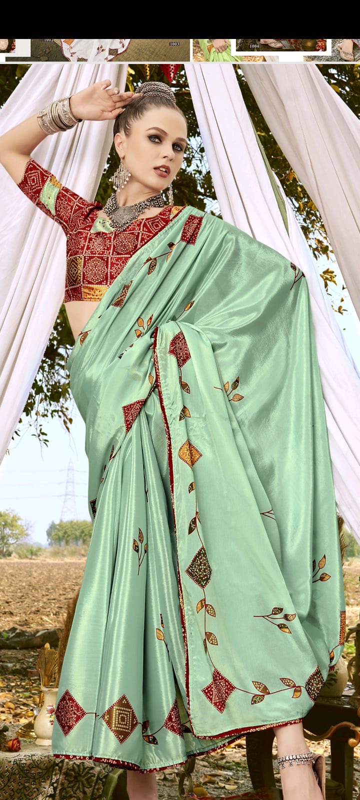 Elegant Green Saree