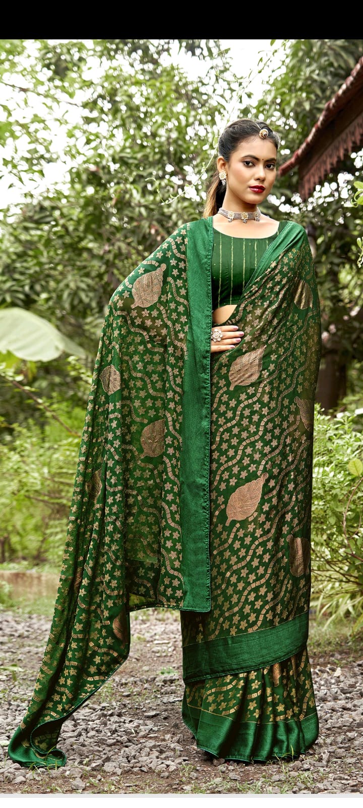 Elegant Green Saree
