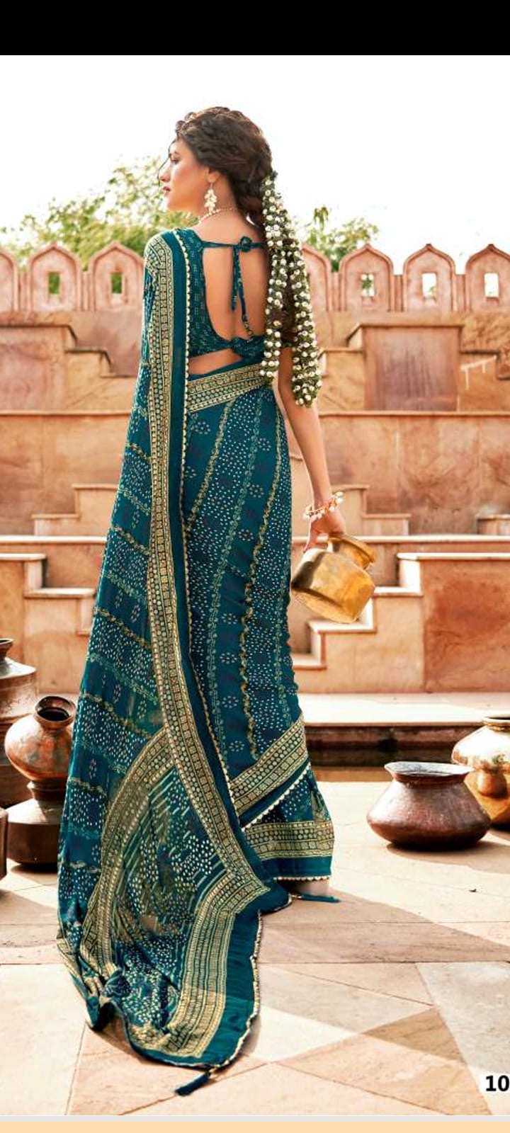 Elegant Blue Designer Saree
