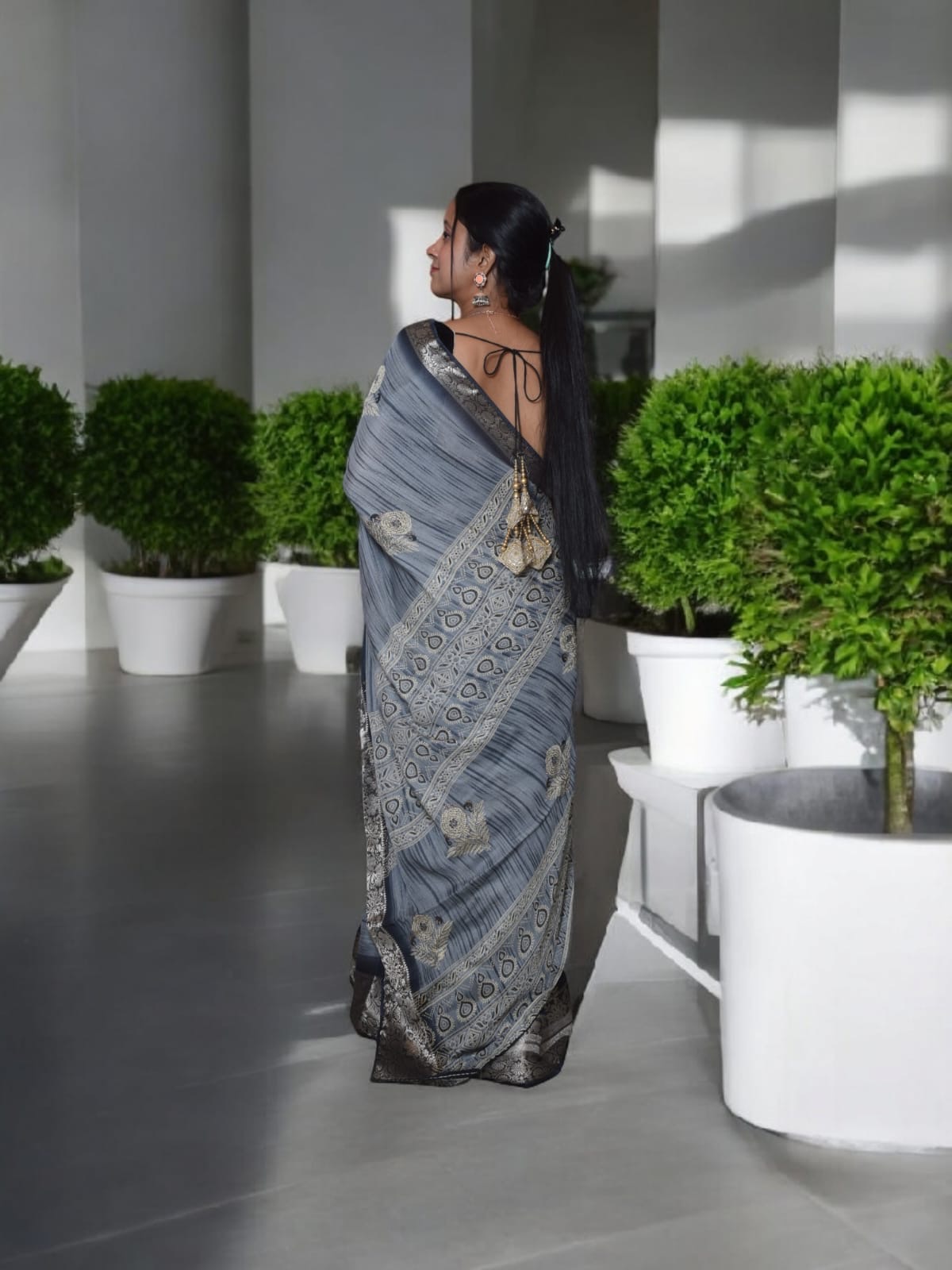 Elegant Blue Saree