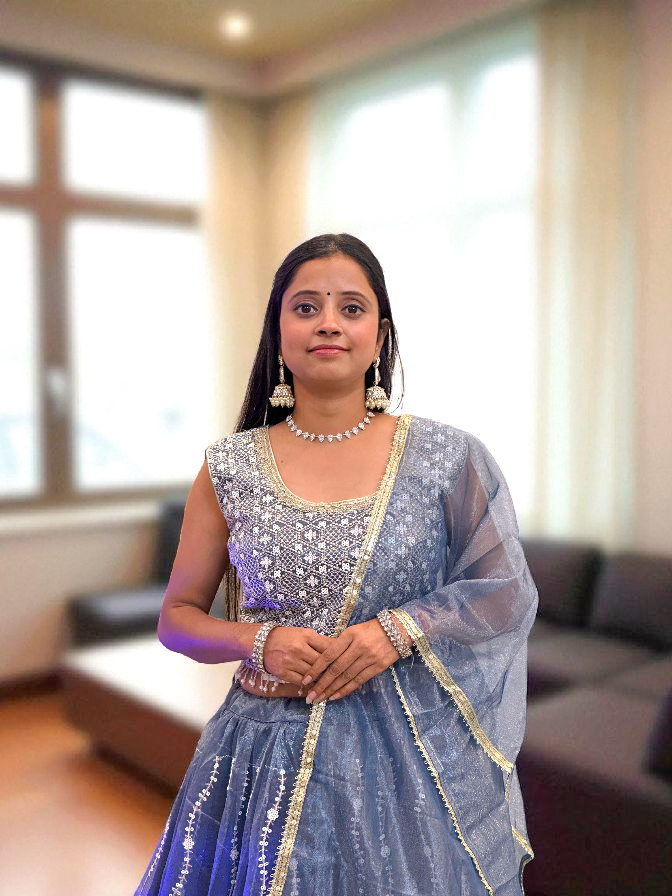 Embroidered Blue Lehenga Choli
