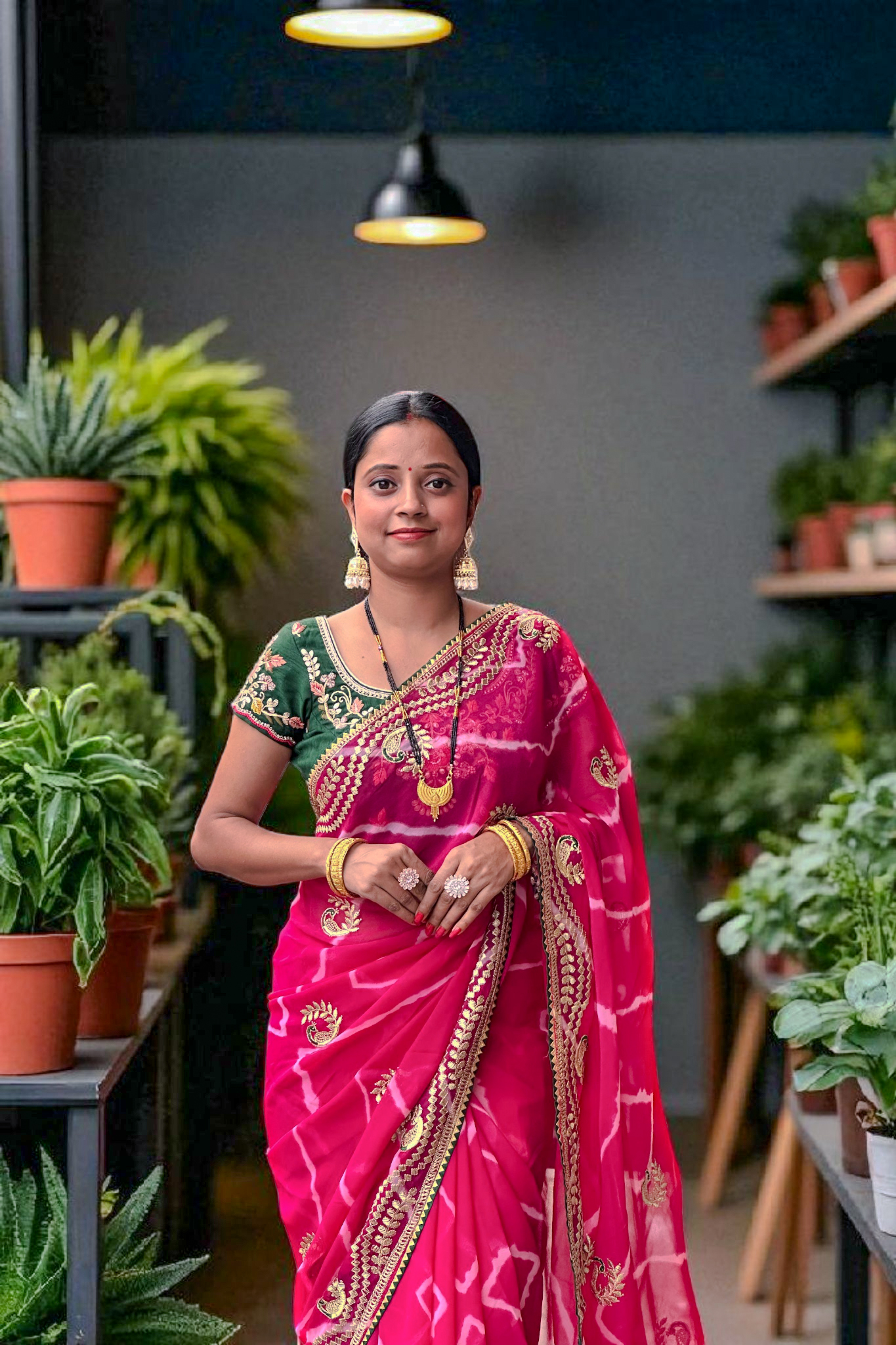 Traditional Pink Saree