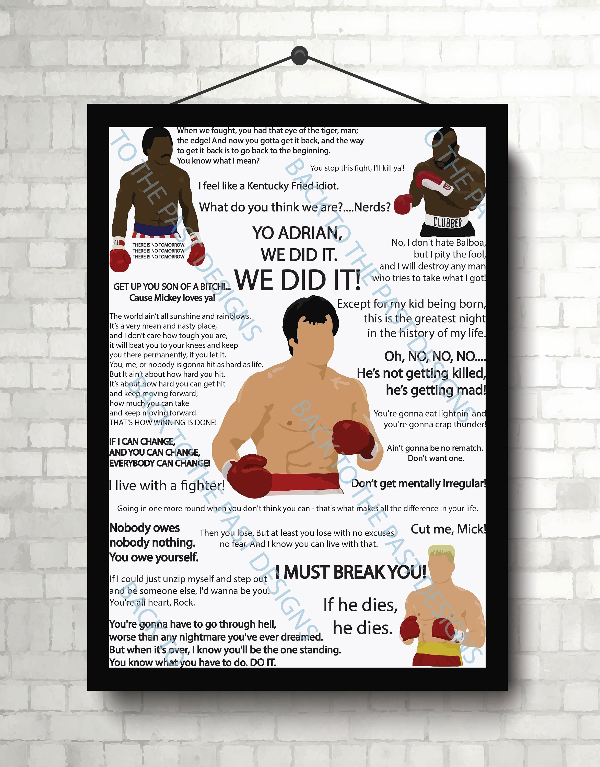 Movie Quote Print - Rocky