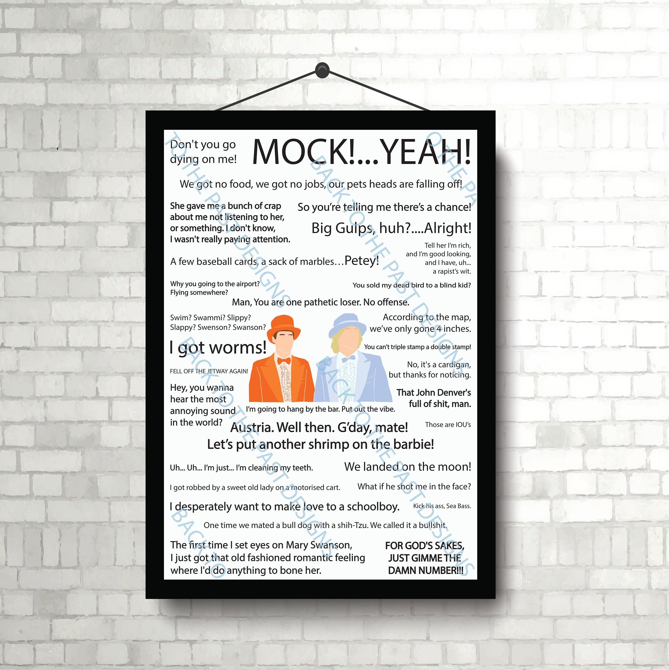 Movie Quote Print - Dumb and Dumber
