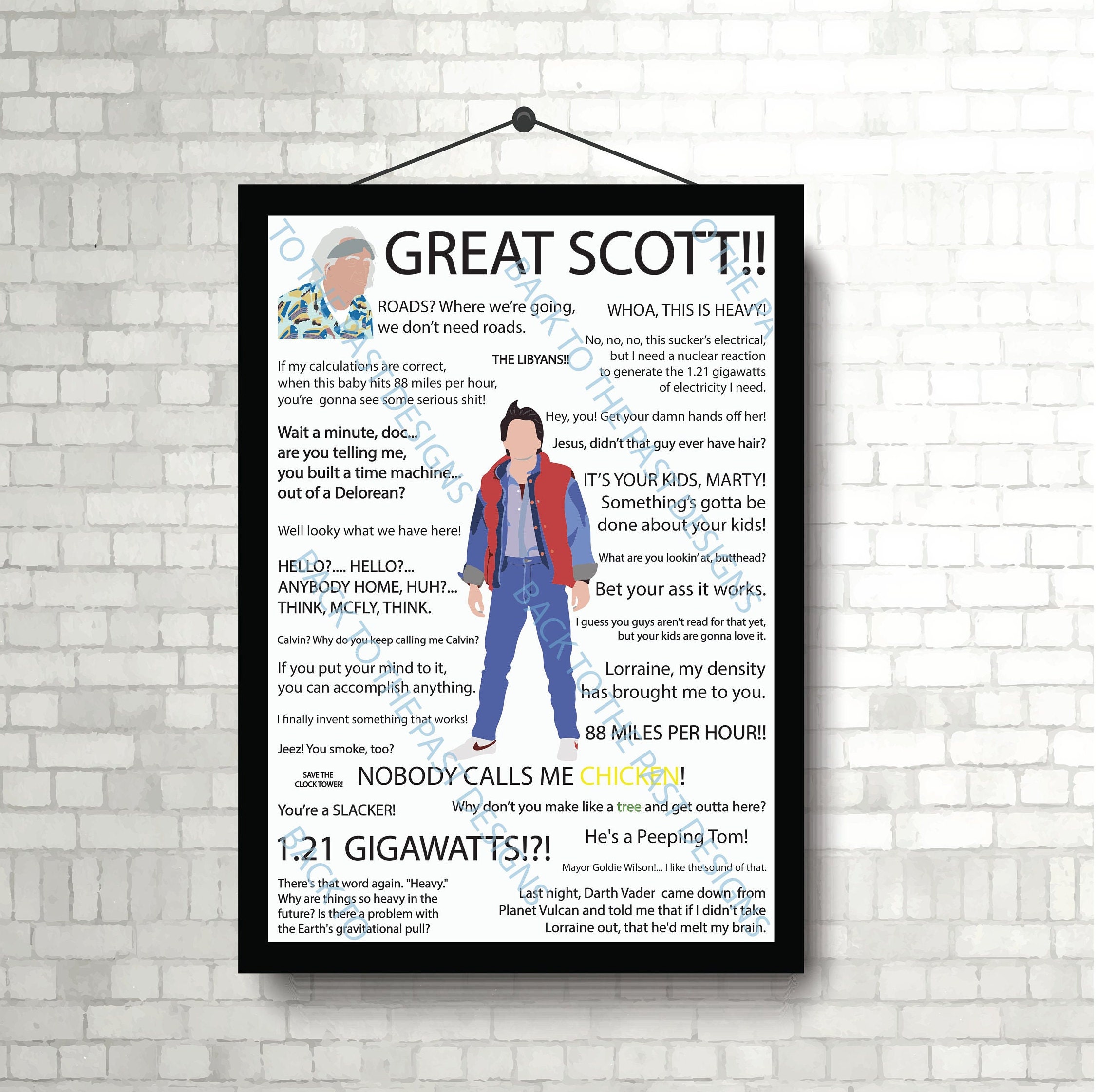 Movie Quote Print - Back to the Future