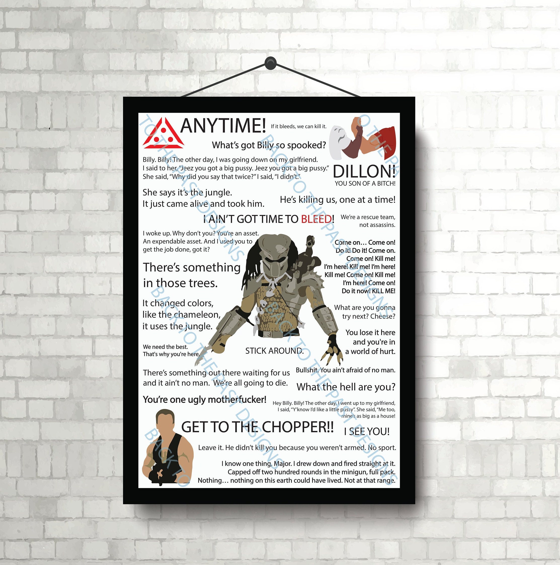 Movie Quote Print - Predator