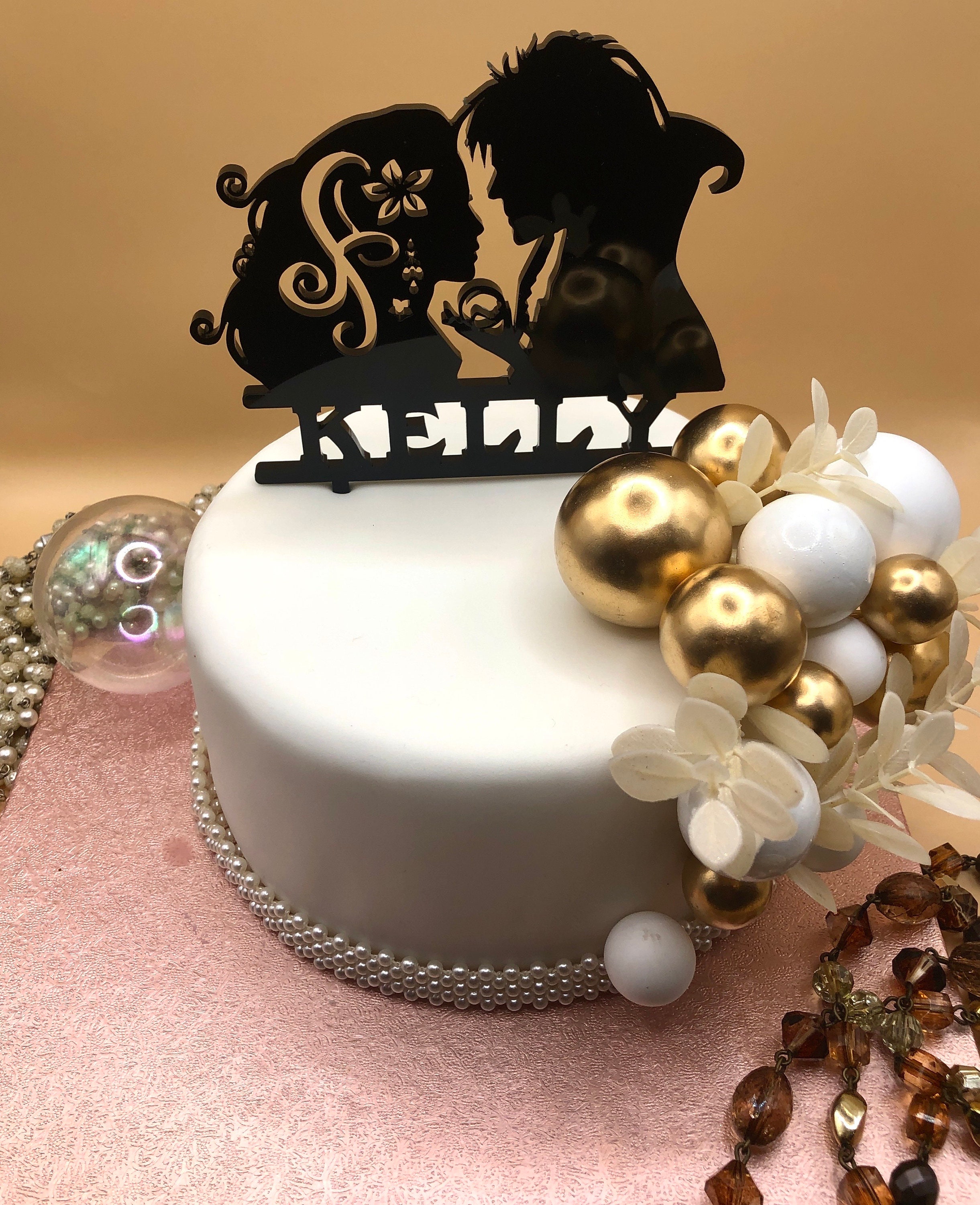 Labyrinth themed Cake Topper personalised with name of choice