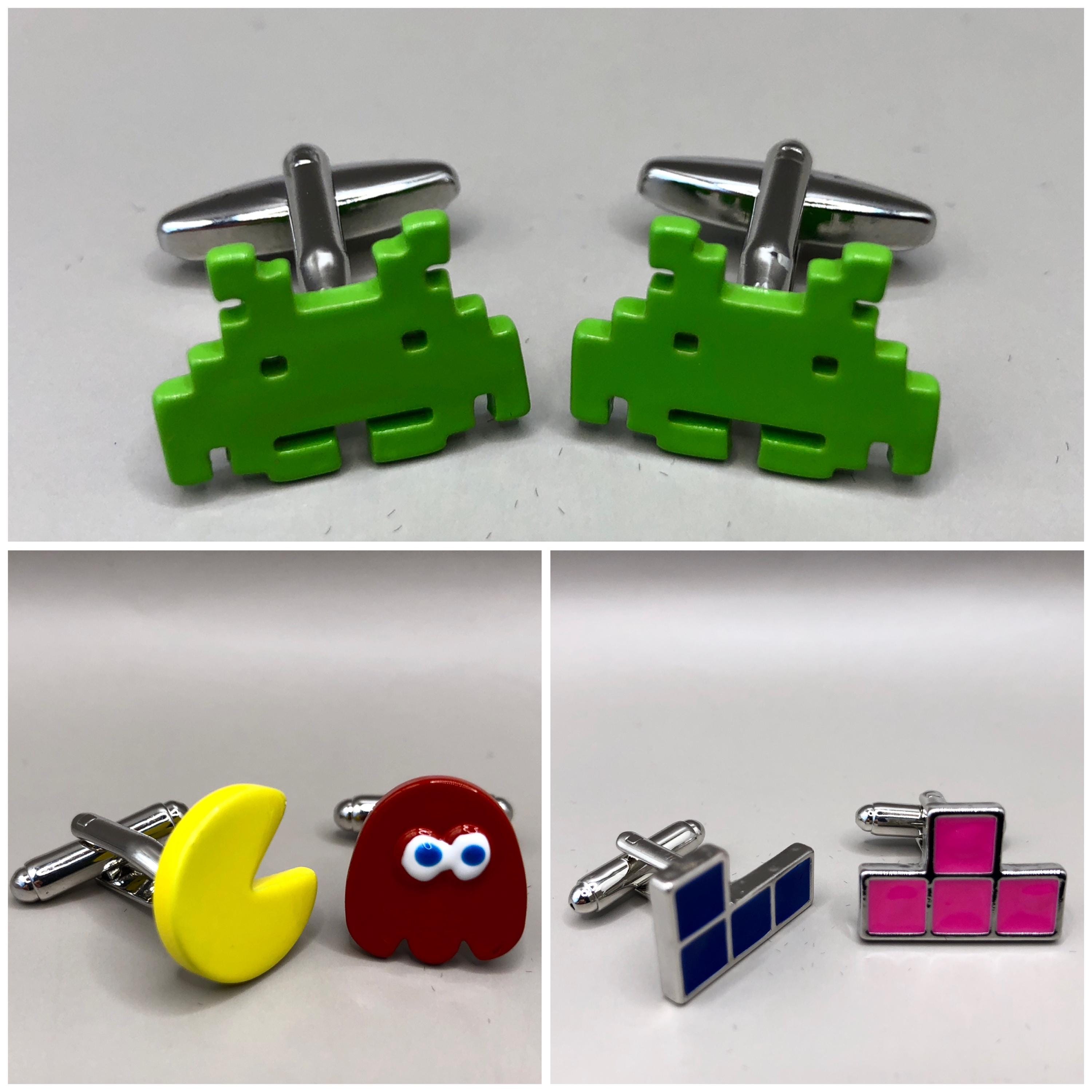 Retro arcade themed cuff links