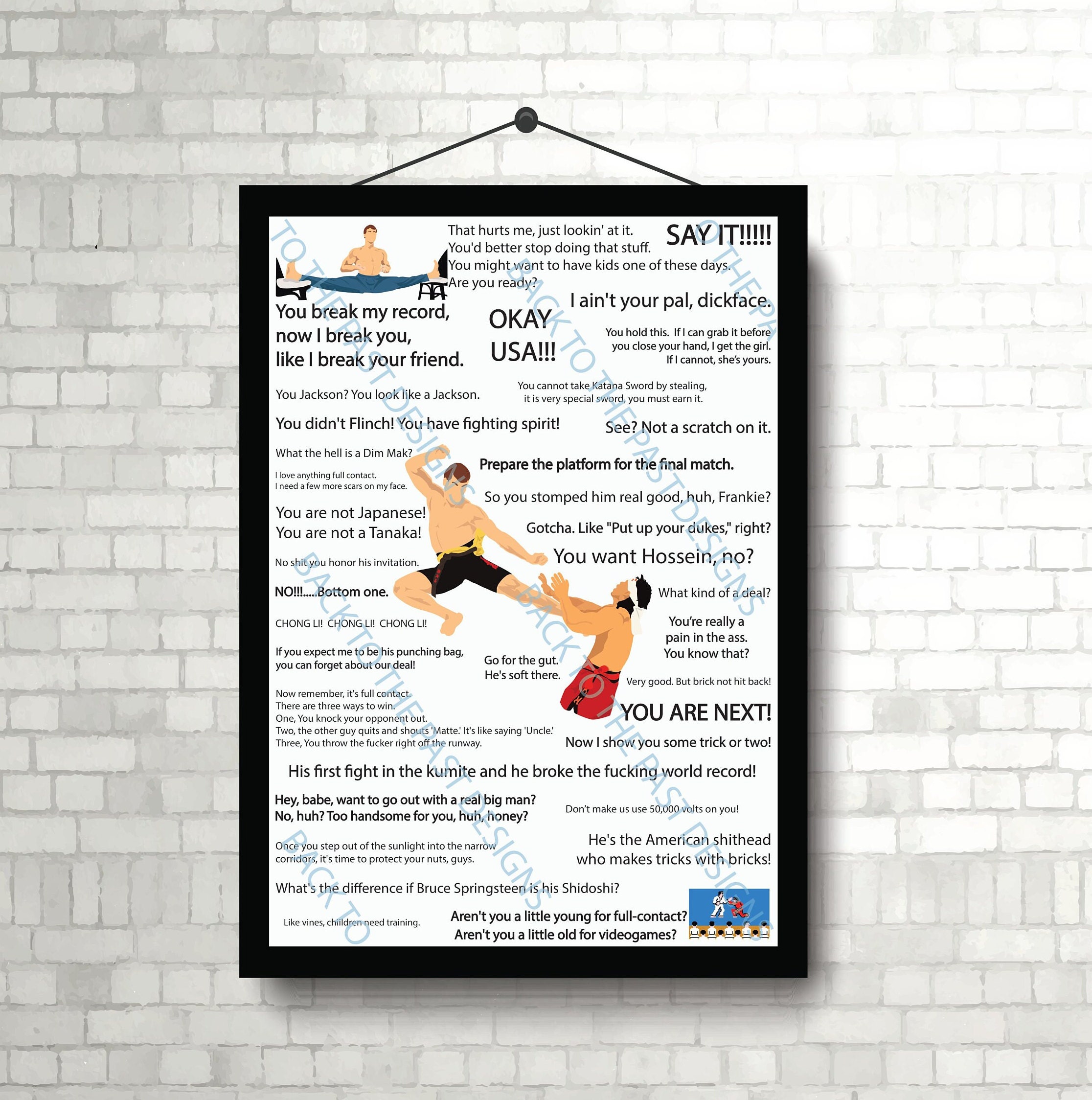 Movie Quote Print - Blood Sport