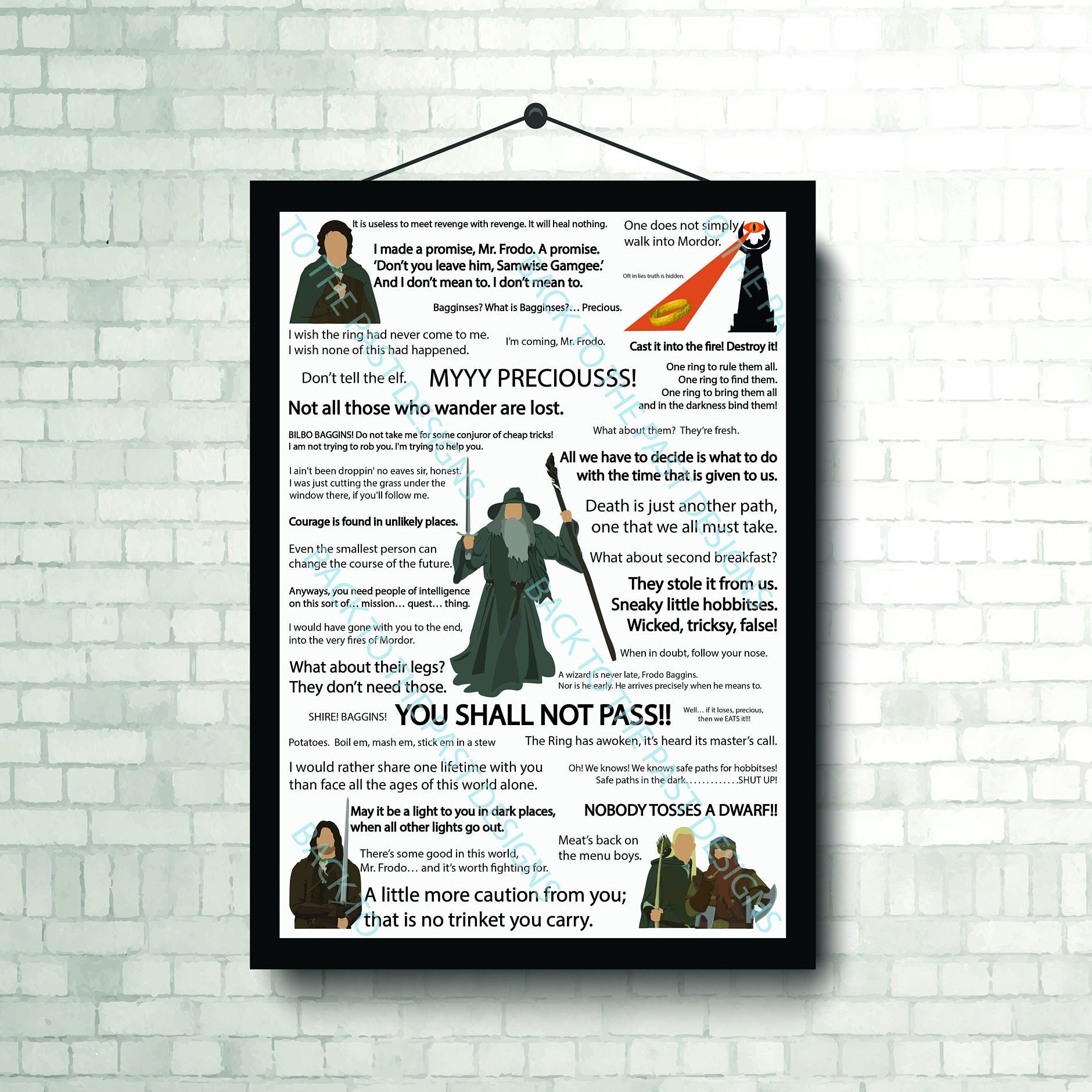 Movie Quote Print - Lord of the Rings