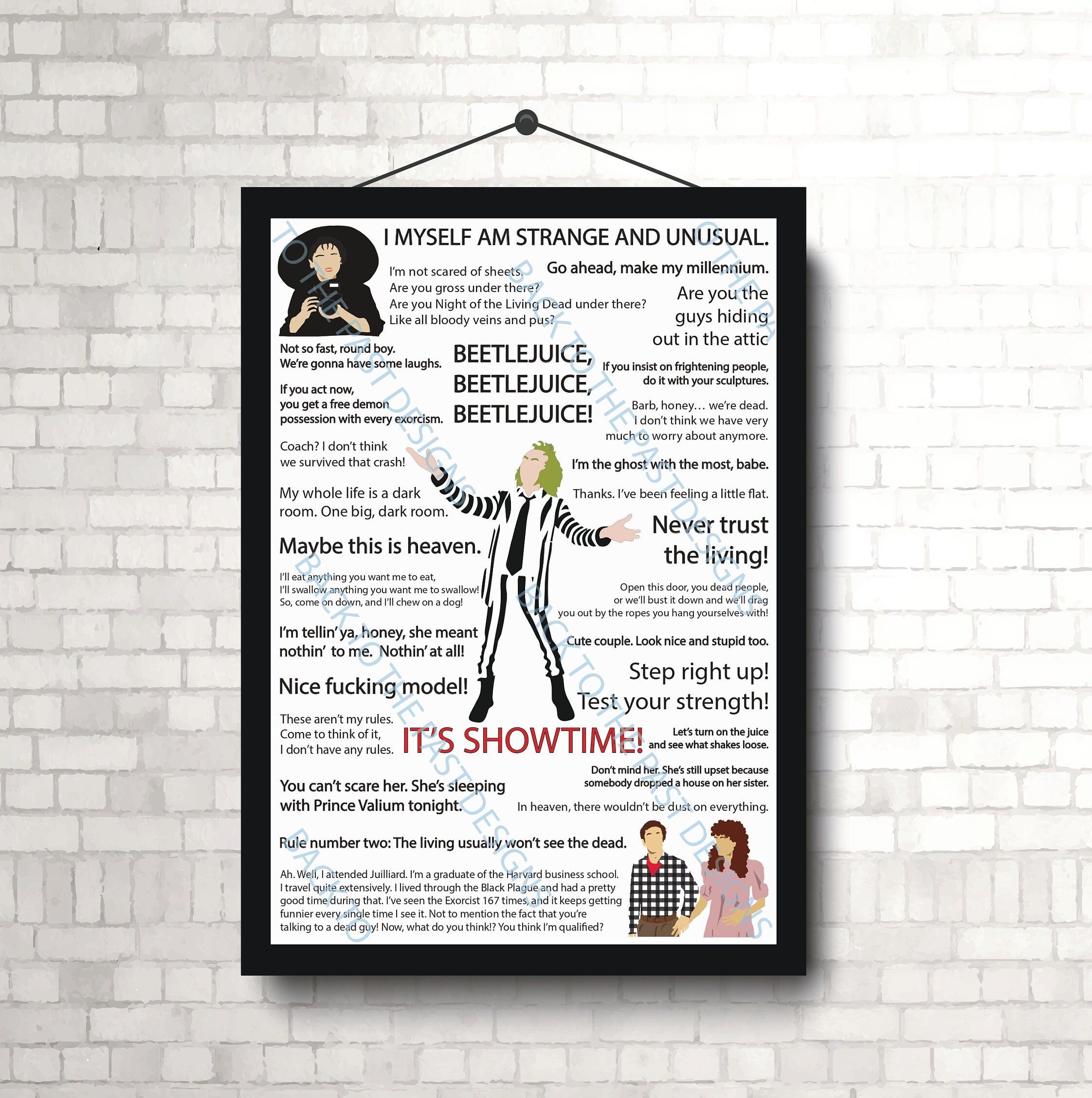 Movie Quote Print - Beetlejuice