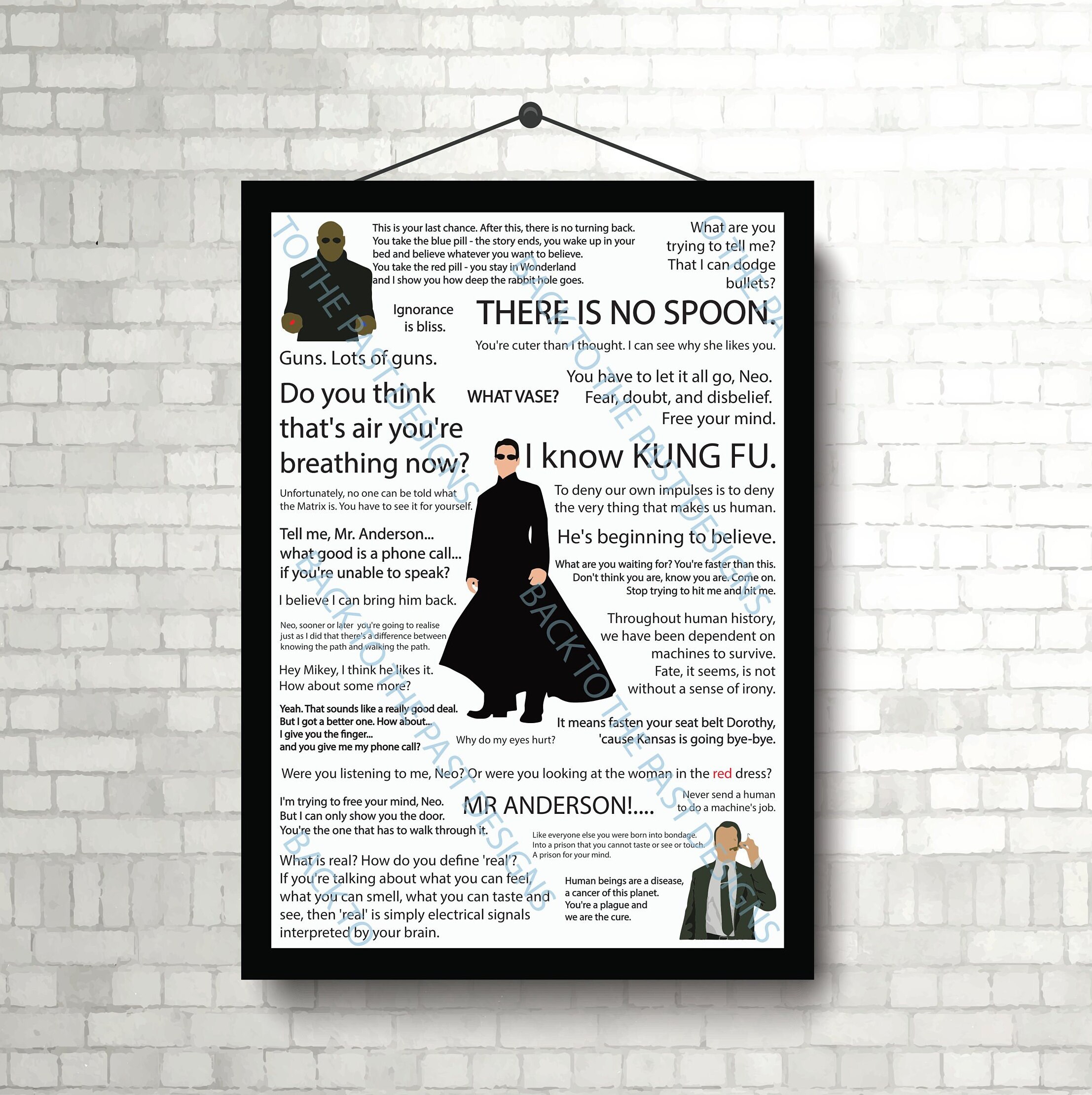 Movie Quote Print - The Matrix