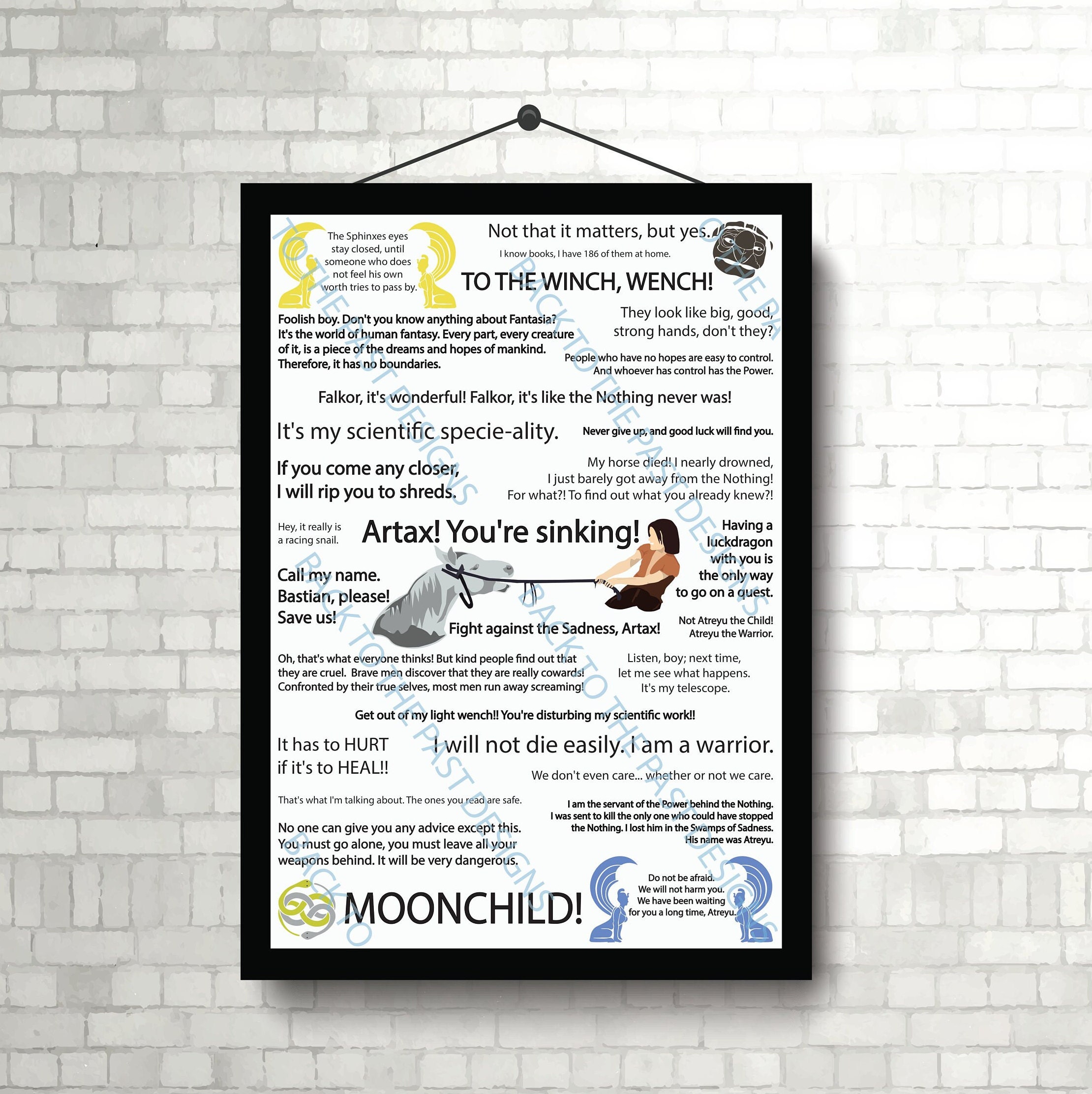 Movie Quote Print - The Neverending Story