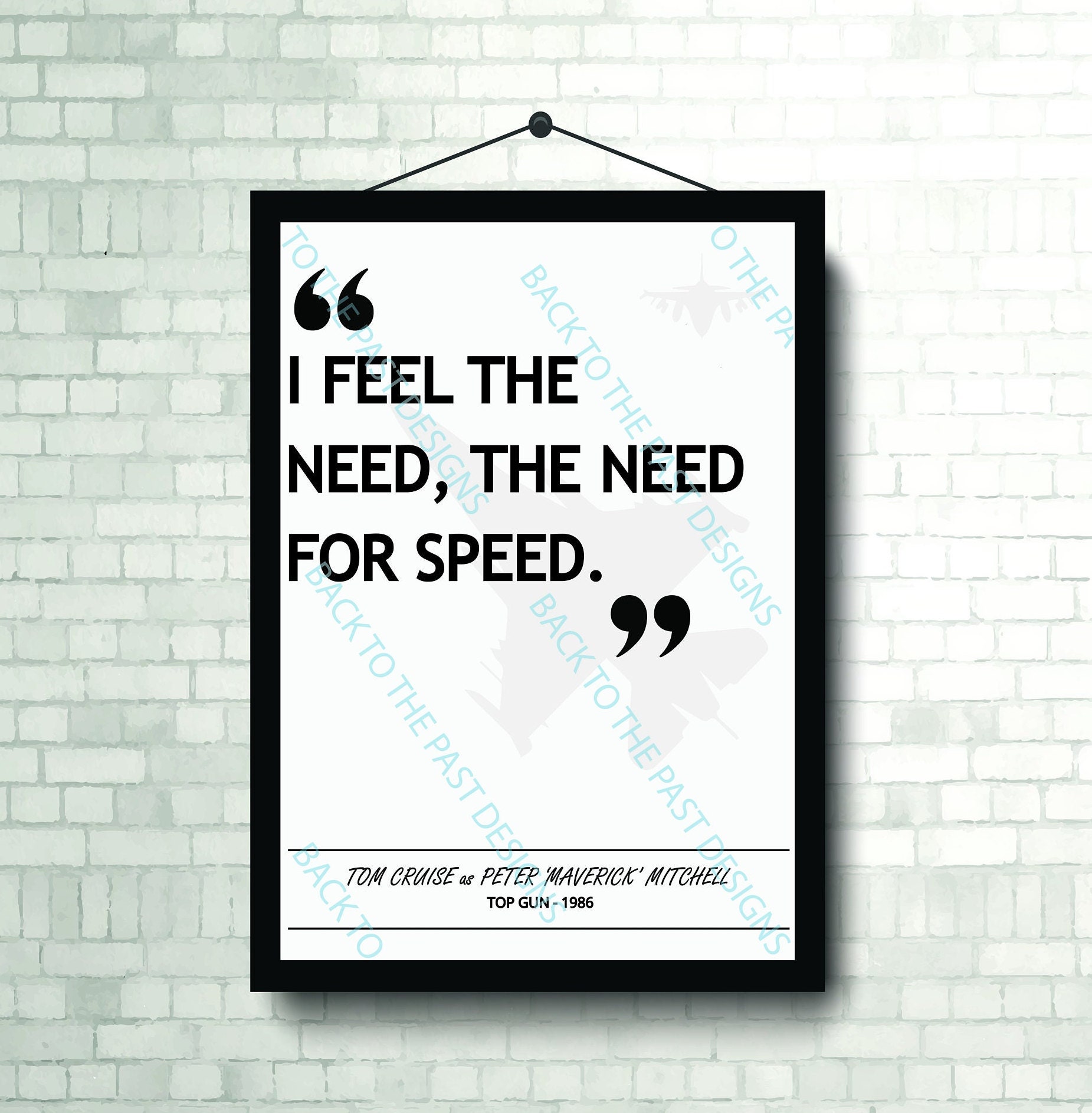 Movie Single Quote Print - Top Gun