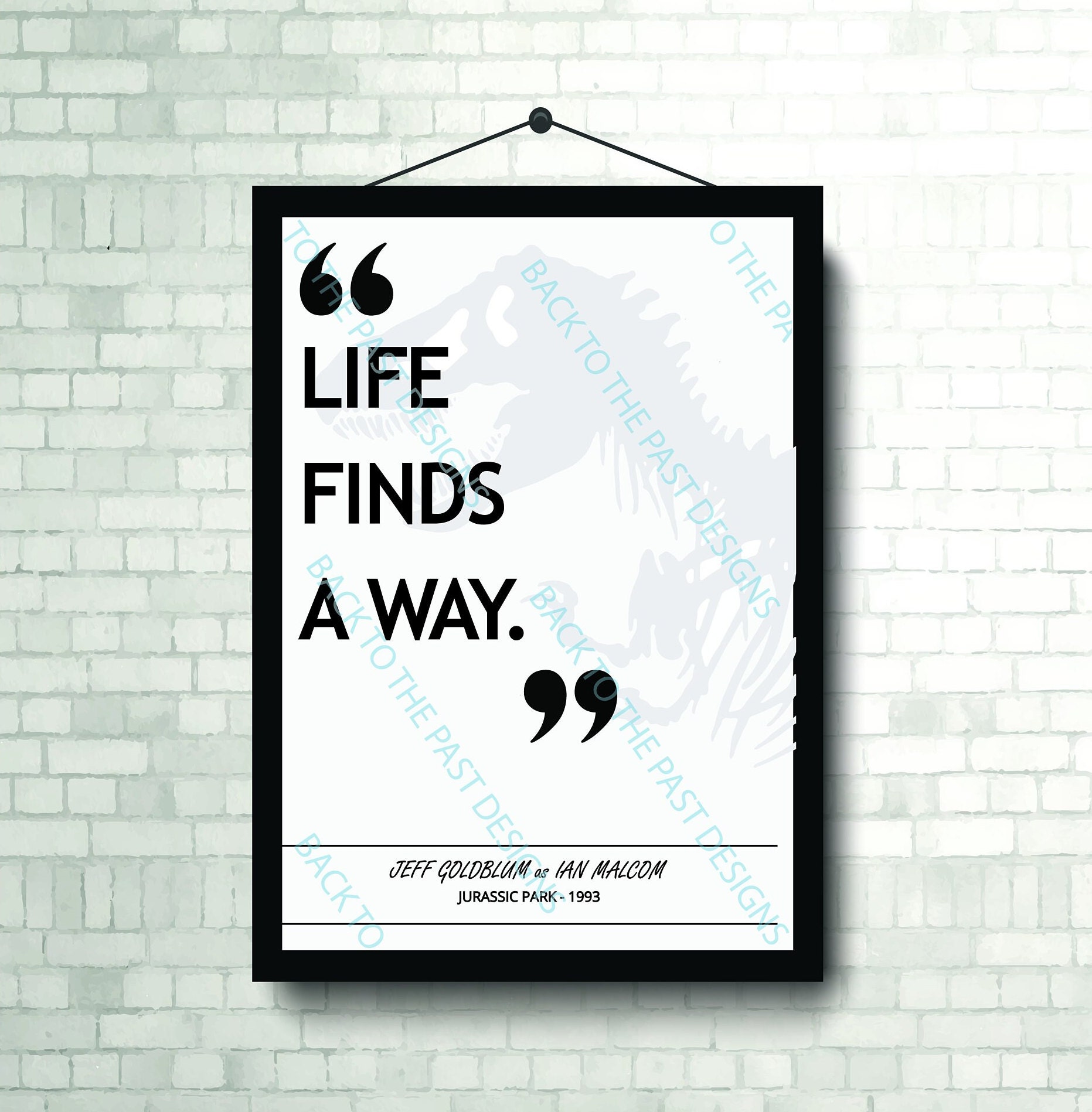 Movie Single Quote Print - Jurassic Park