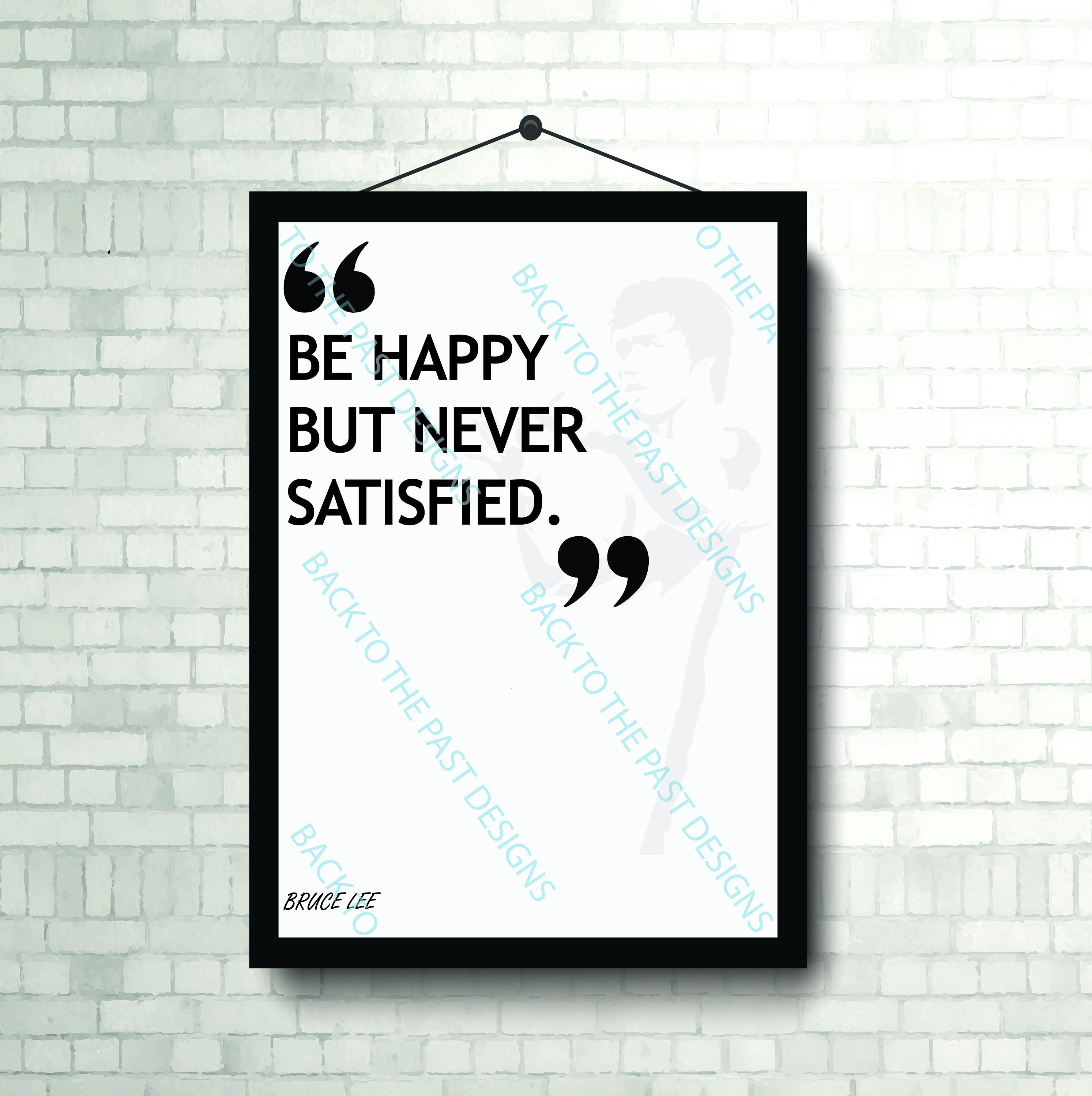 Movie Single Quote Print - Bruce Lee