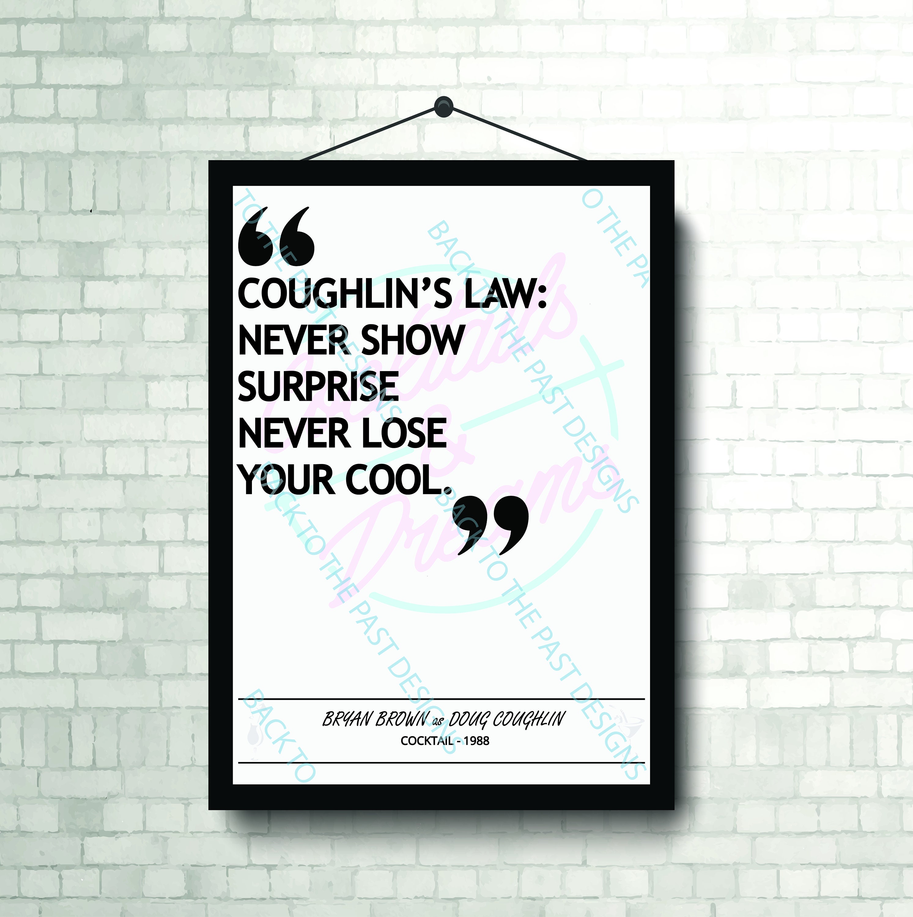 Movie Single Quote Print - Cocktail