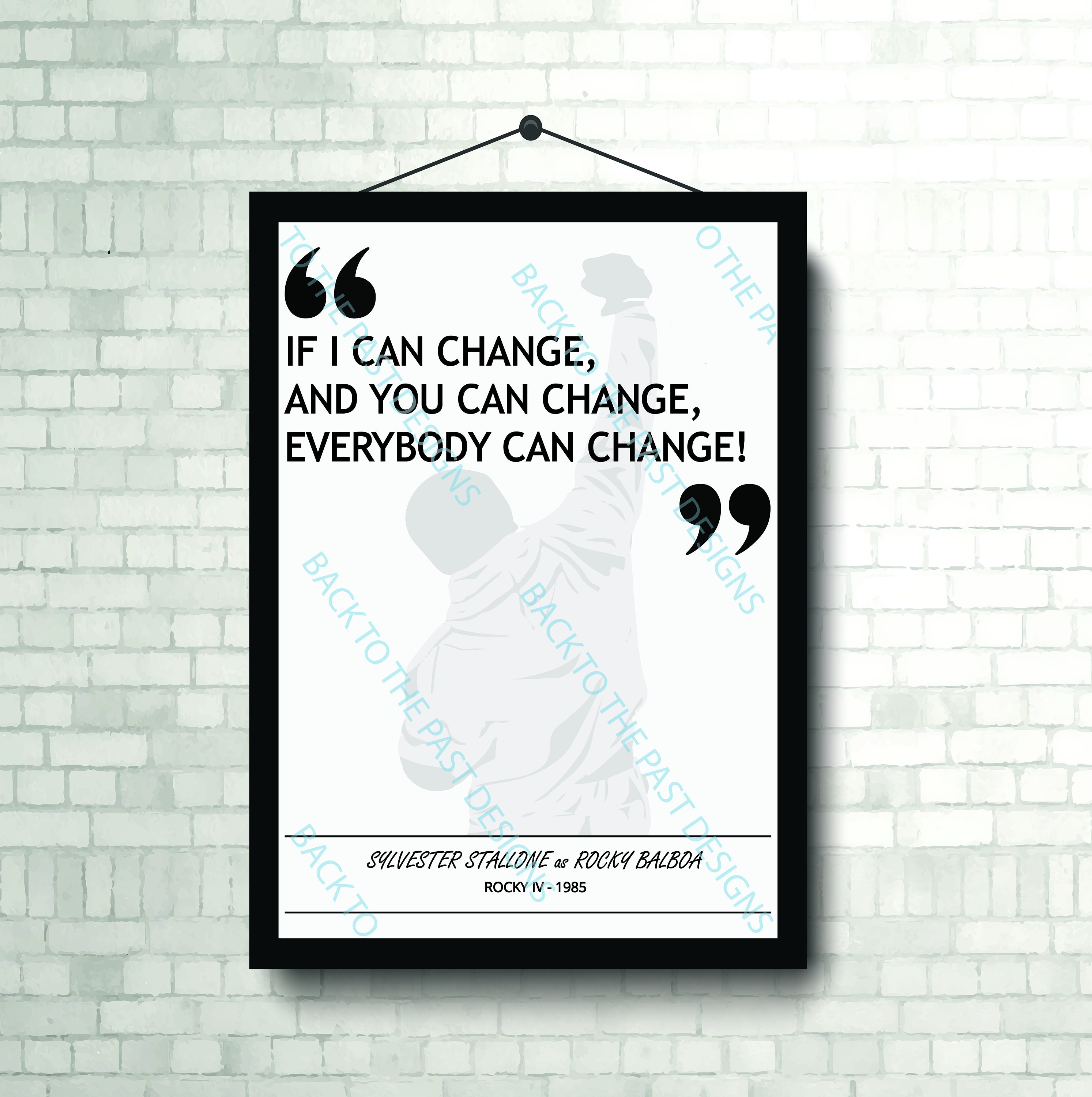 Movie Single Quote Print - Rocky