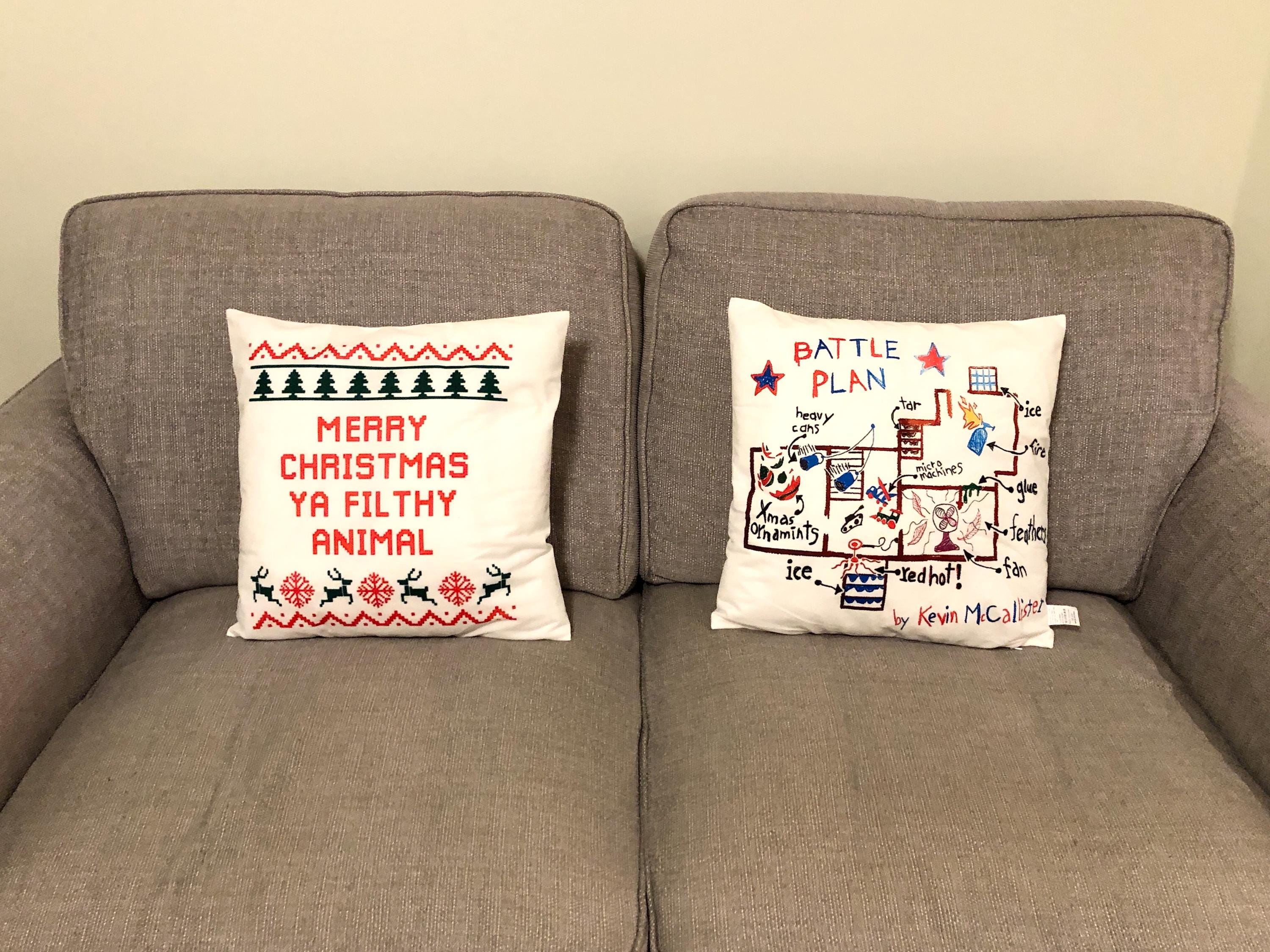 Home Alone themed cushion covers
