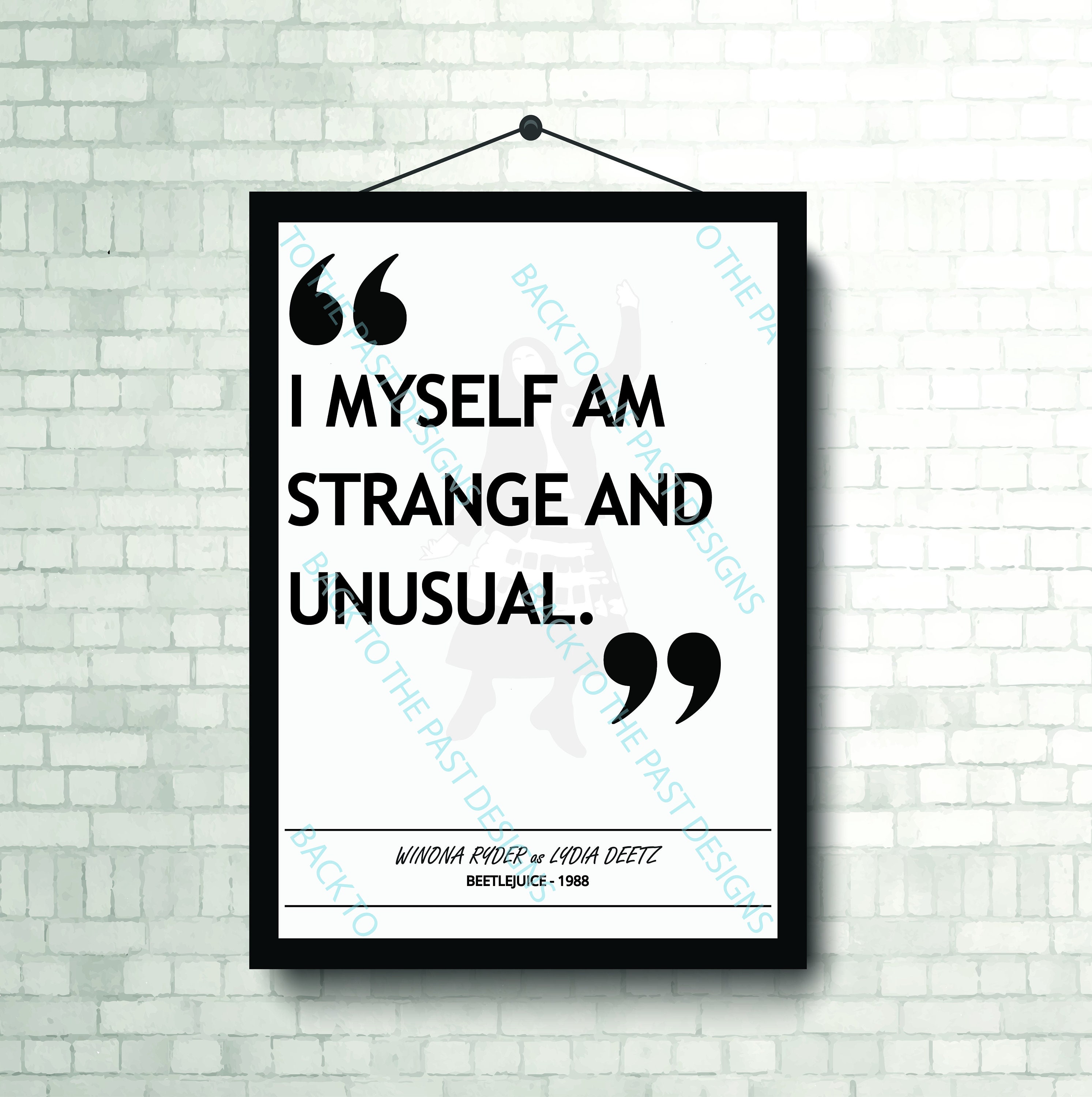 Movie Single Quote Print - Beetlejuice