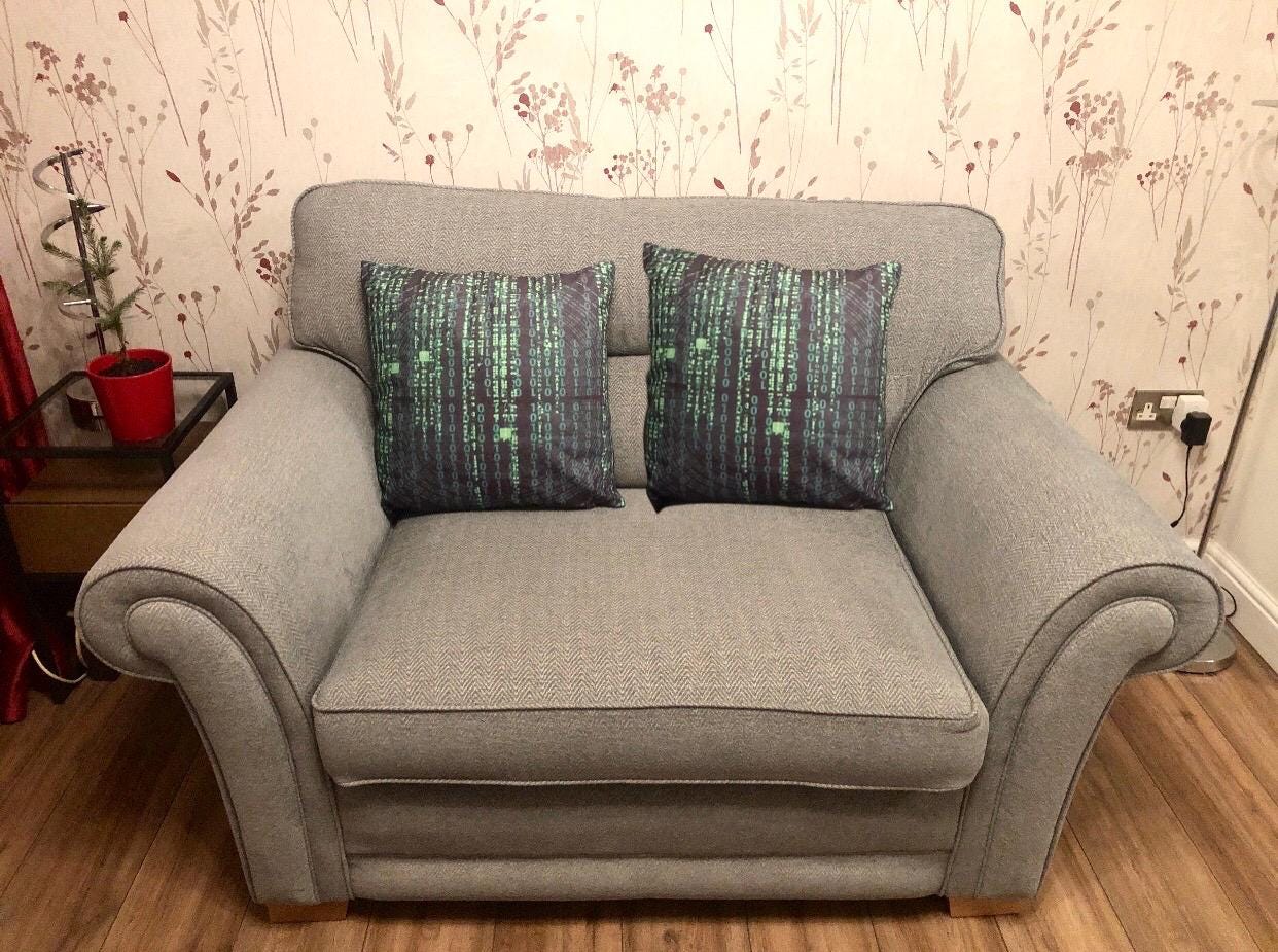 Matrix digital rain themed cushion covers