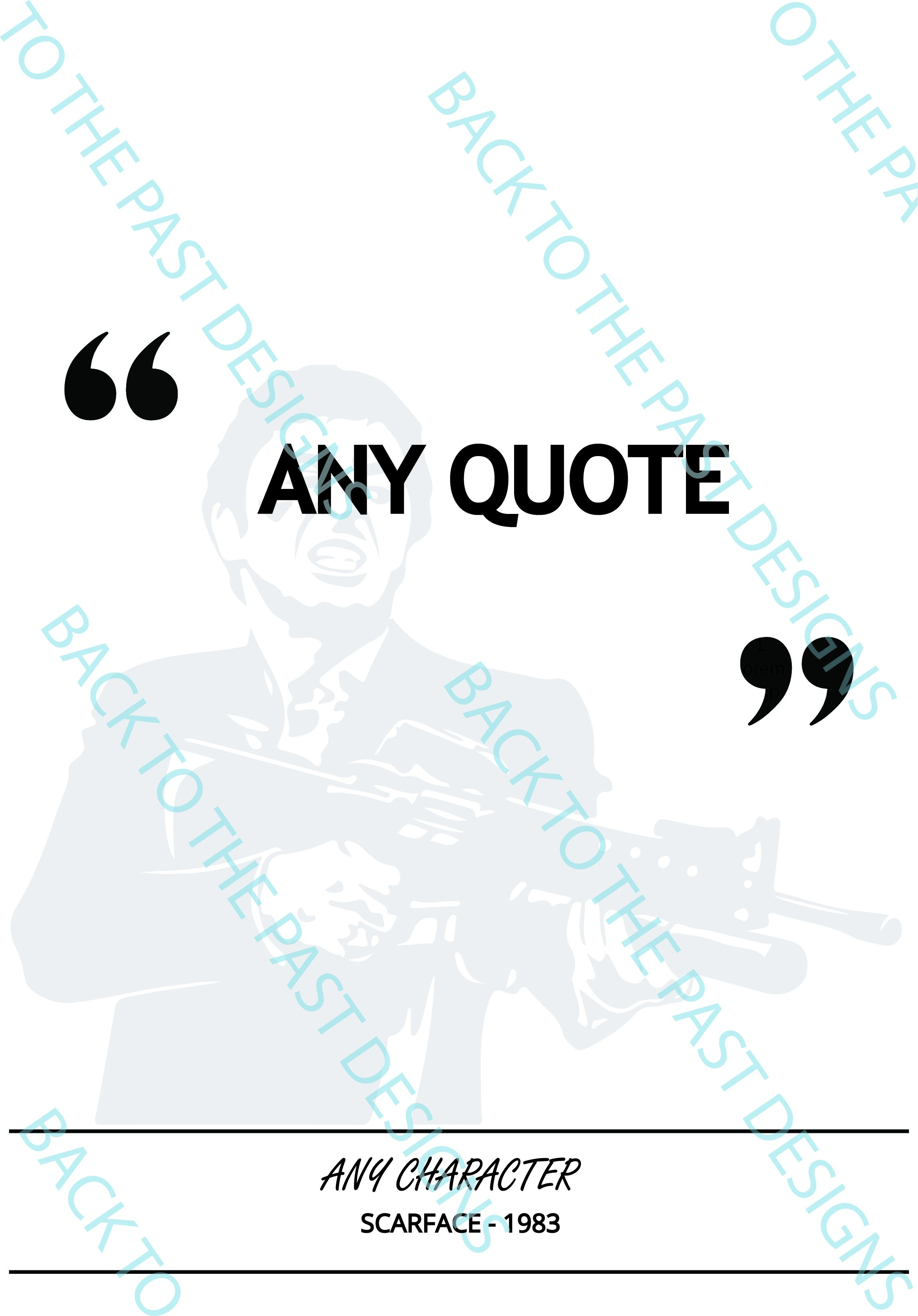 Movie Single Quote Print - Scarface