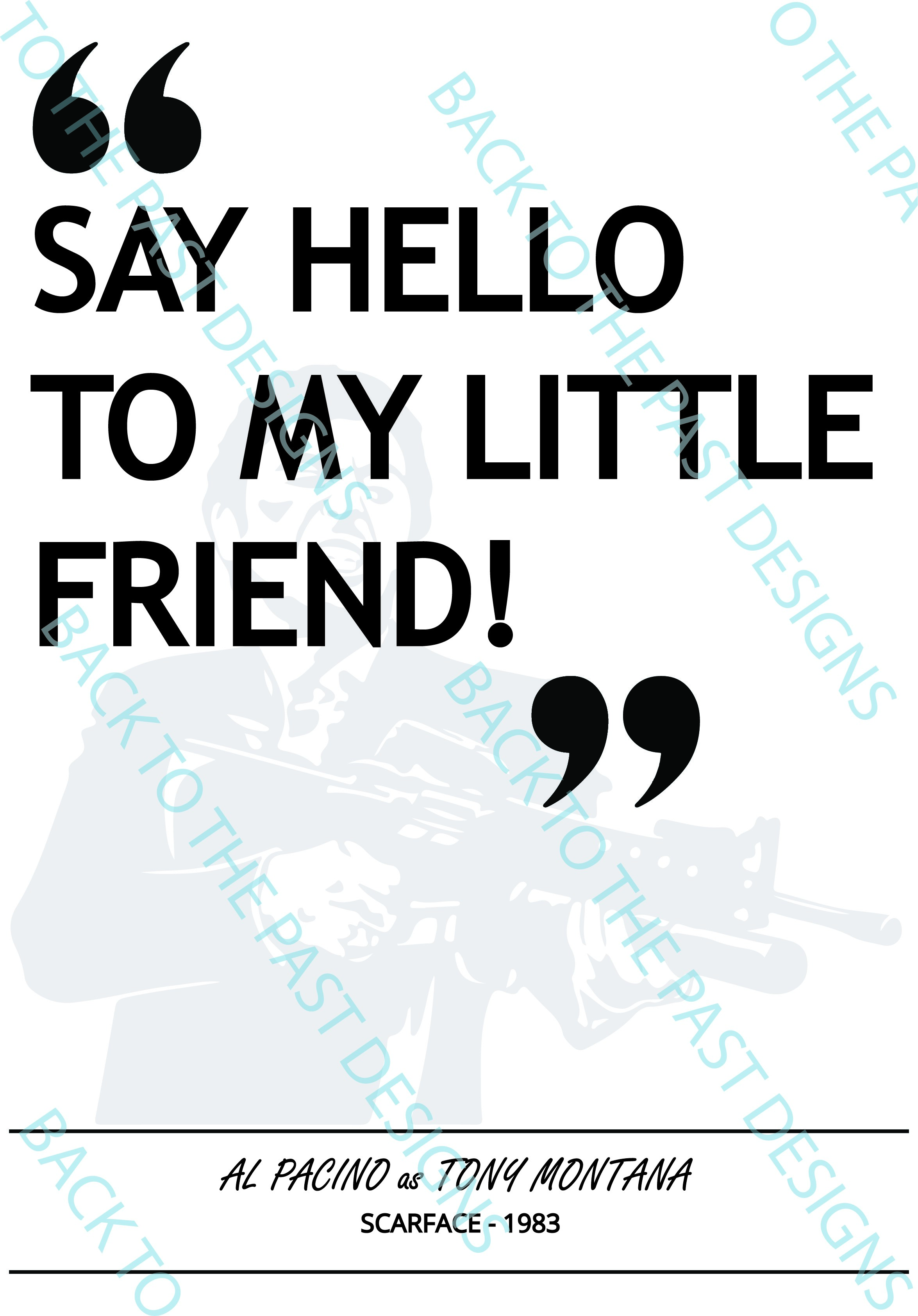 Movie Single Quote Print - Scarface