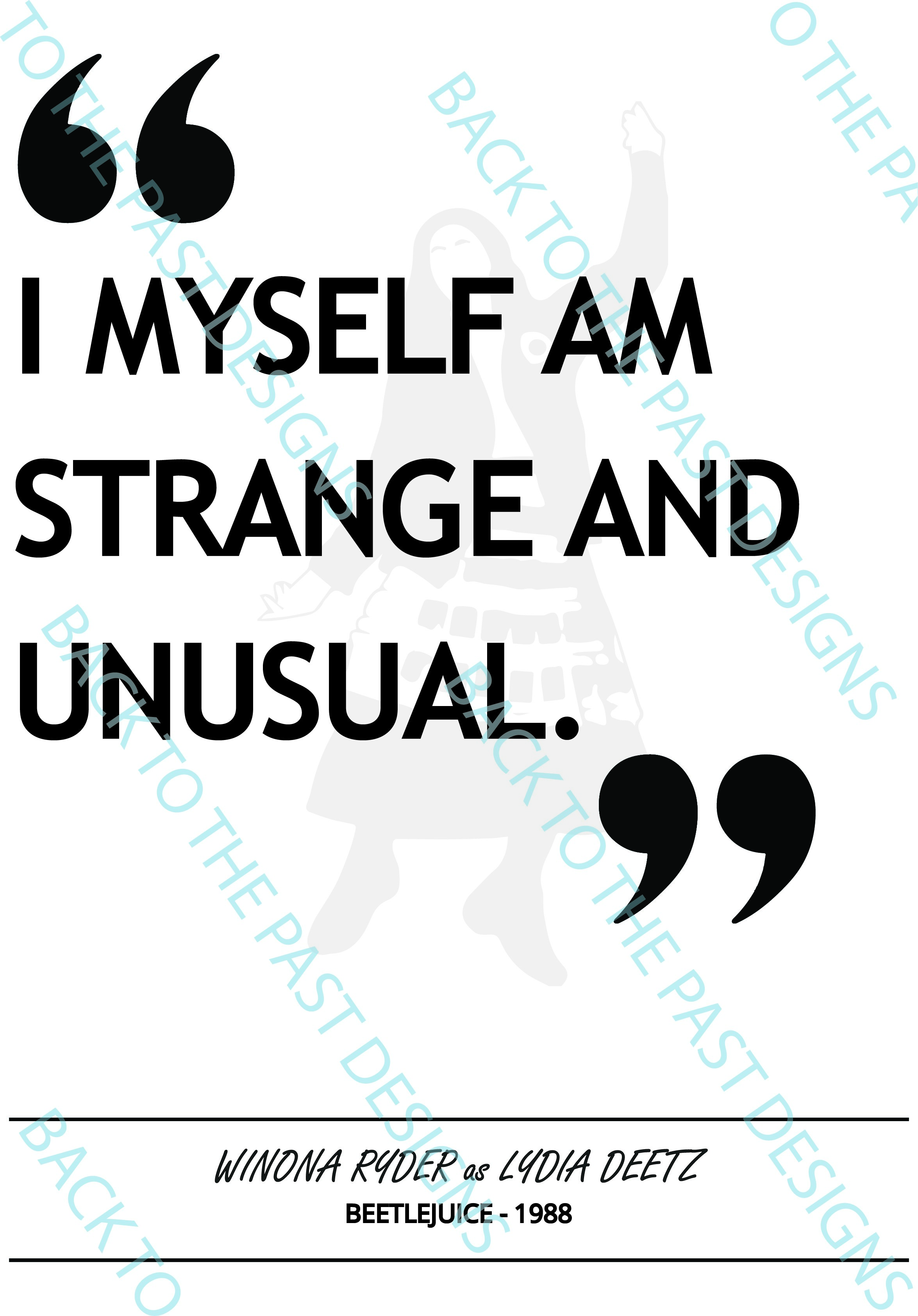 Movie Single Quote Print - Beetlejuice