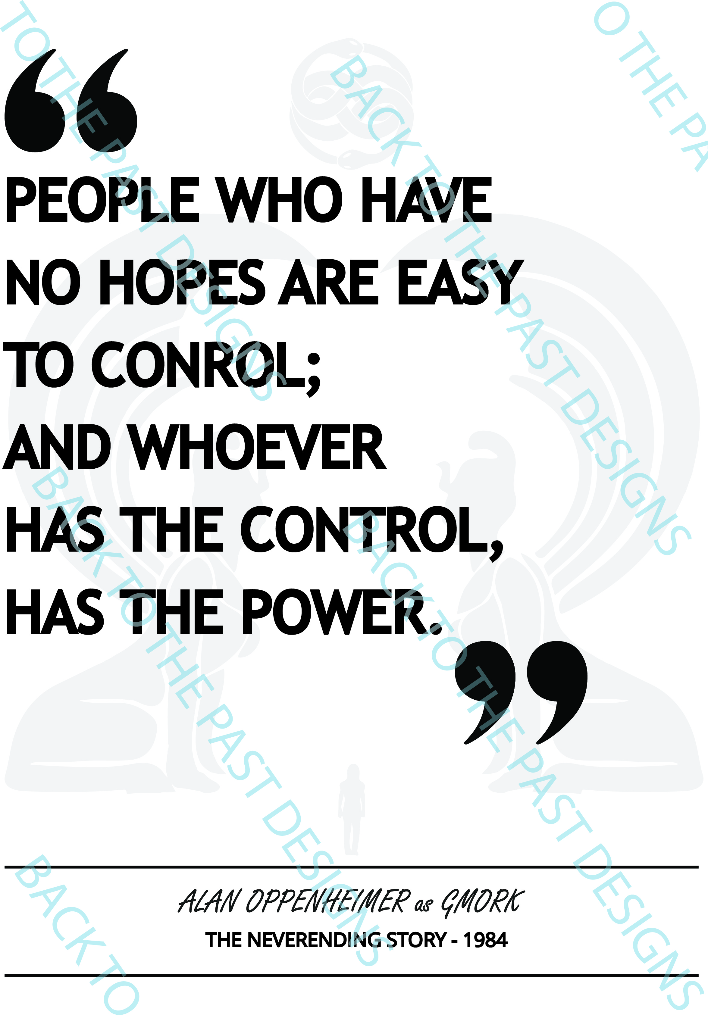 Movie Single Quote Print - The Neverending Story