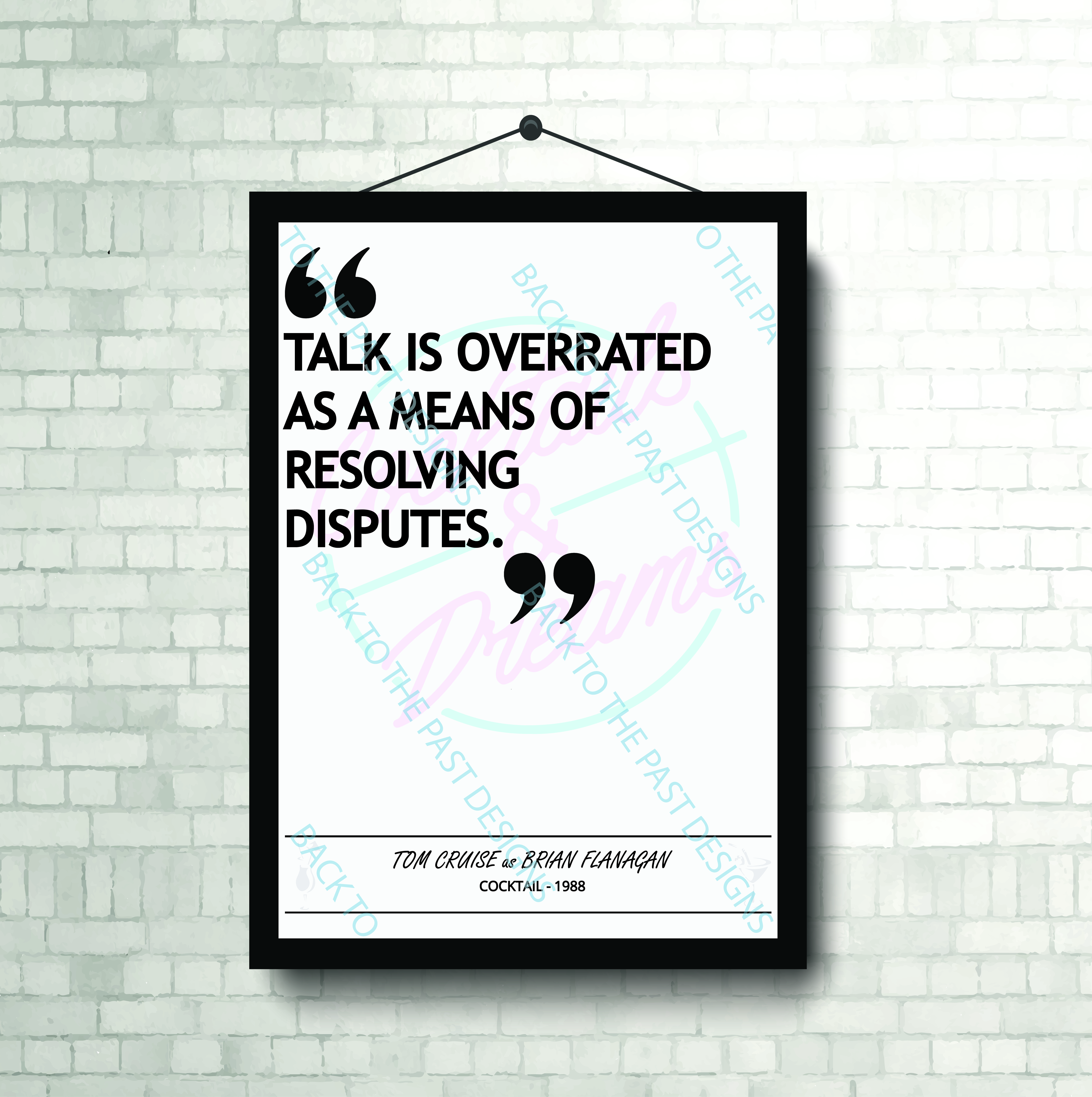 Movie Single Quote Print - Cocktail