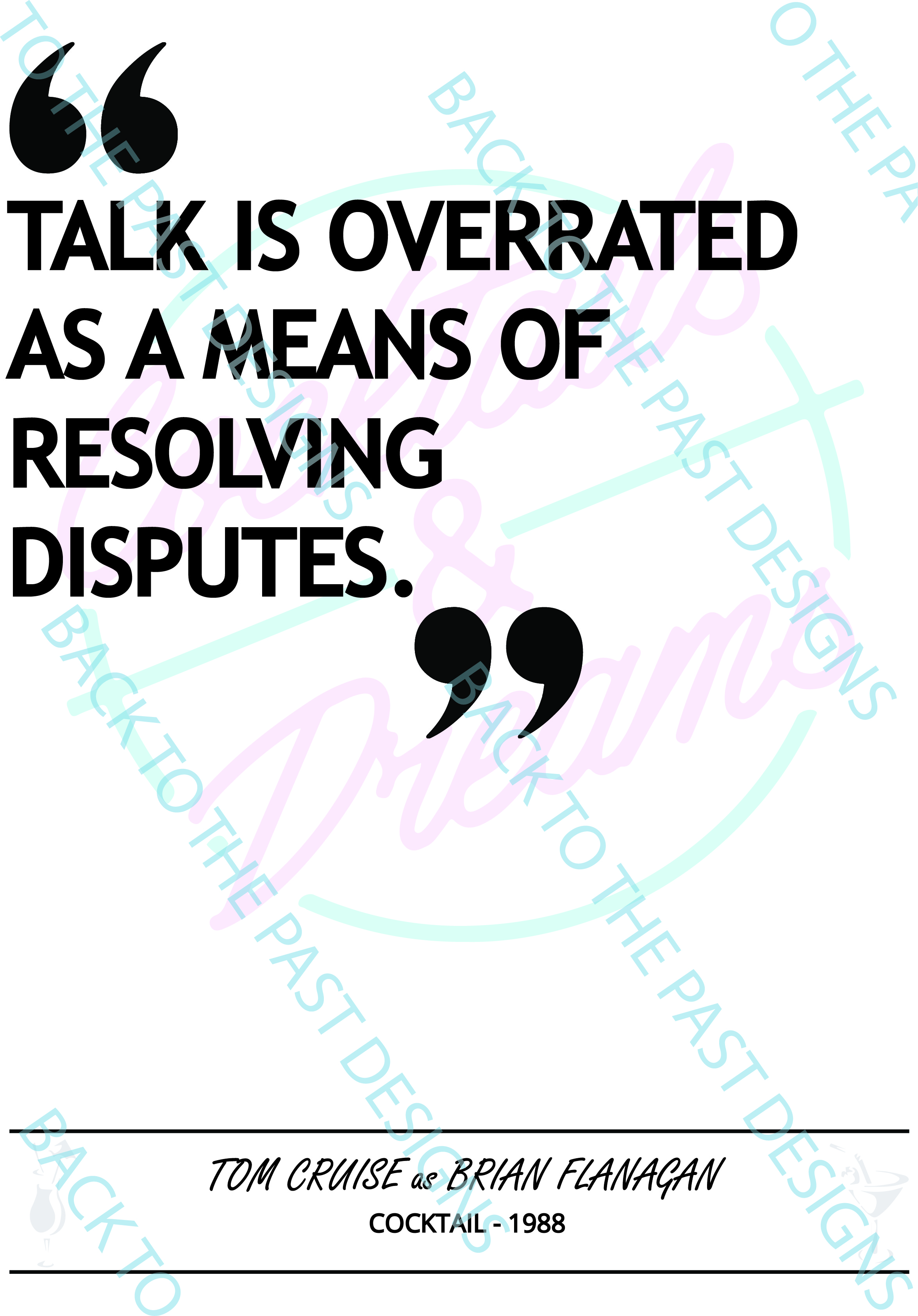 Movie Single Quote Print - Cocktail