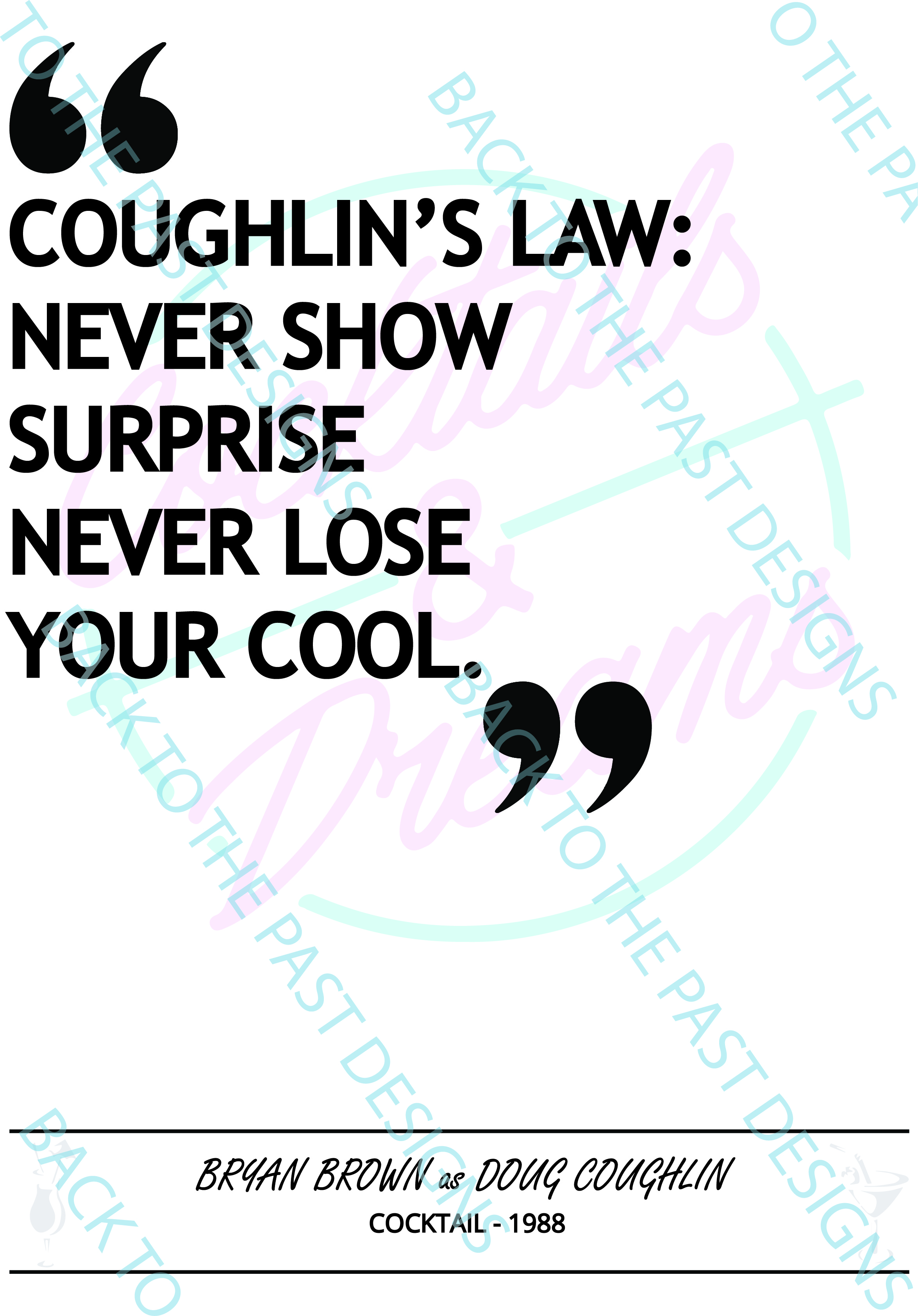 Movie Single Quote Print - Cocktail
