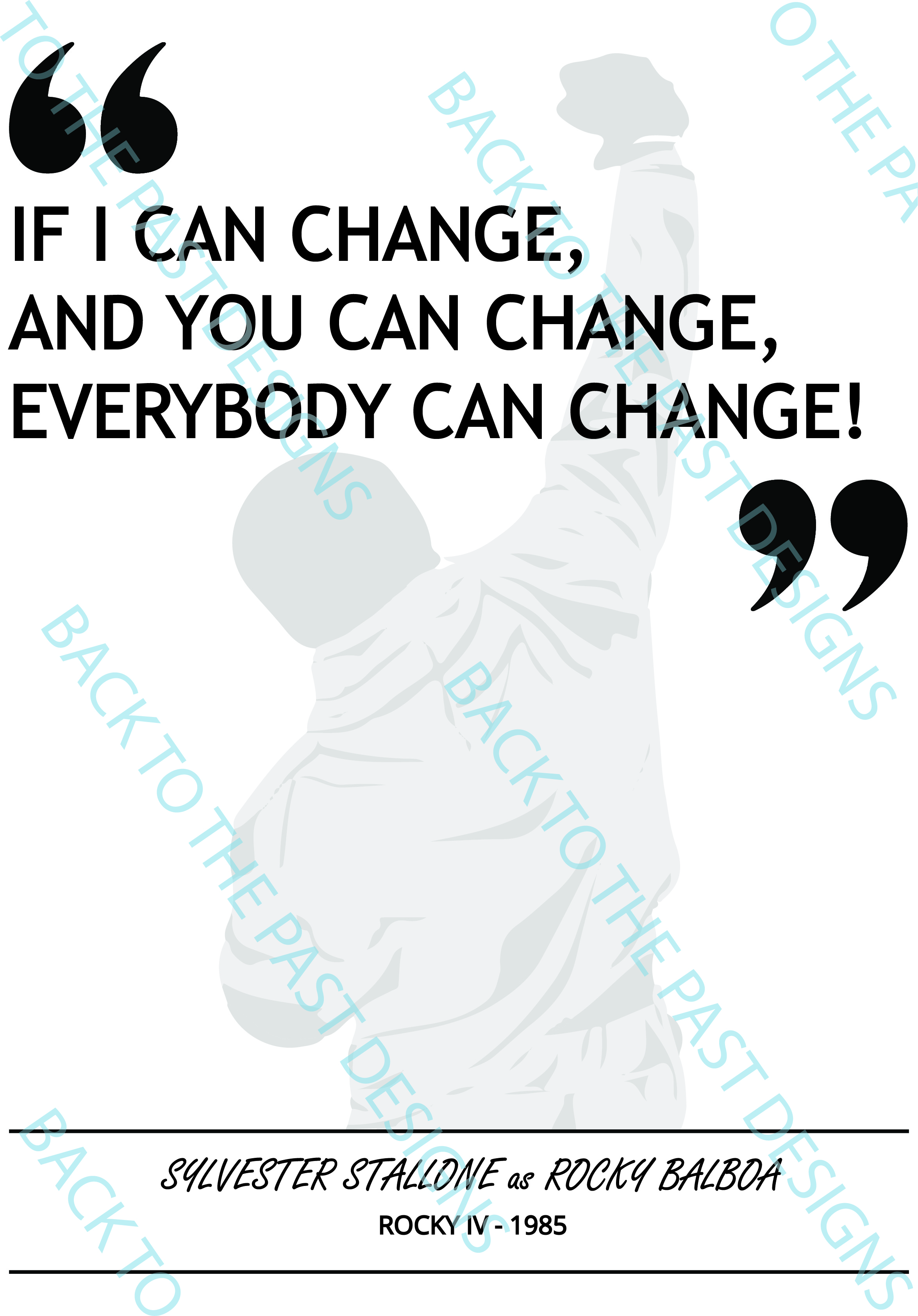 Movie Single Quote Print - Rocky