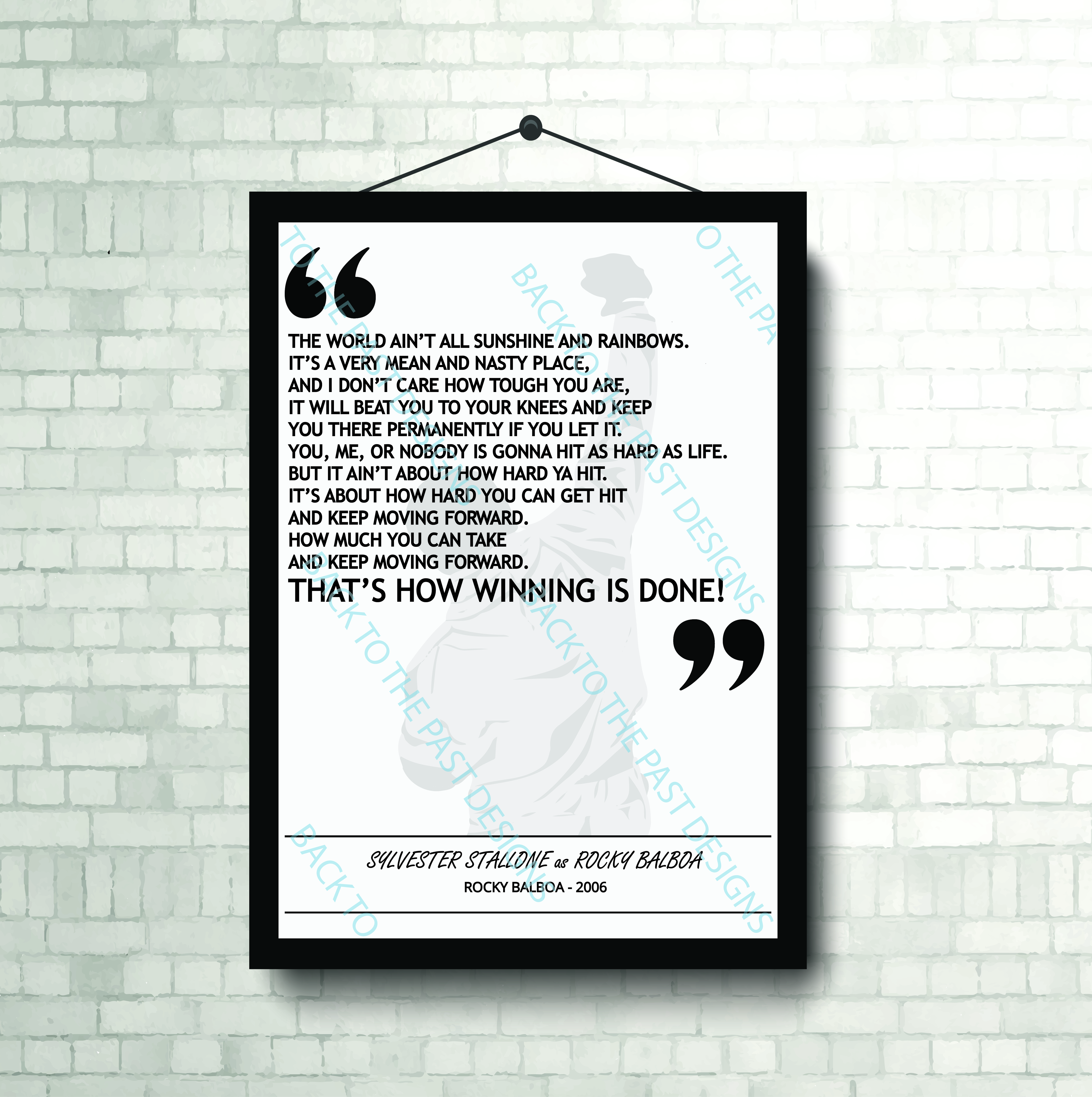 Movie Single Quote Print - Rocky