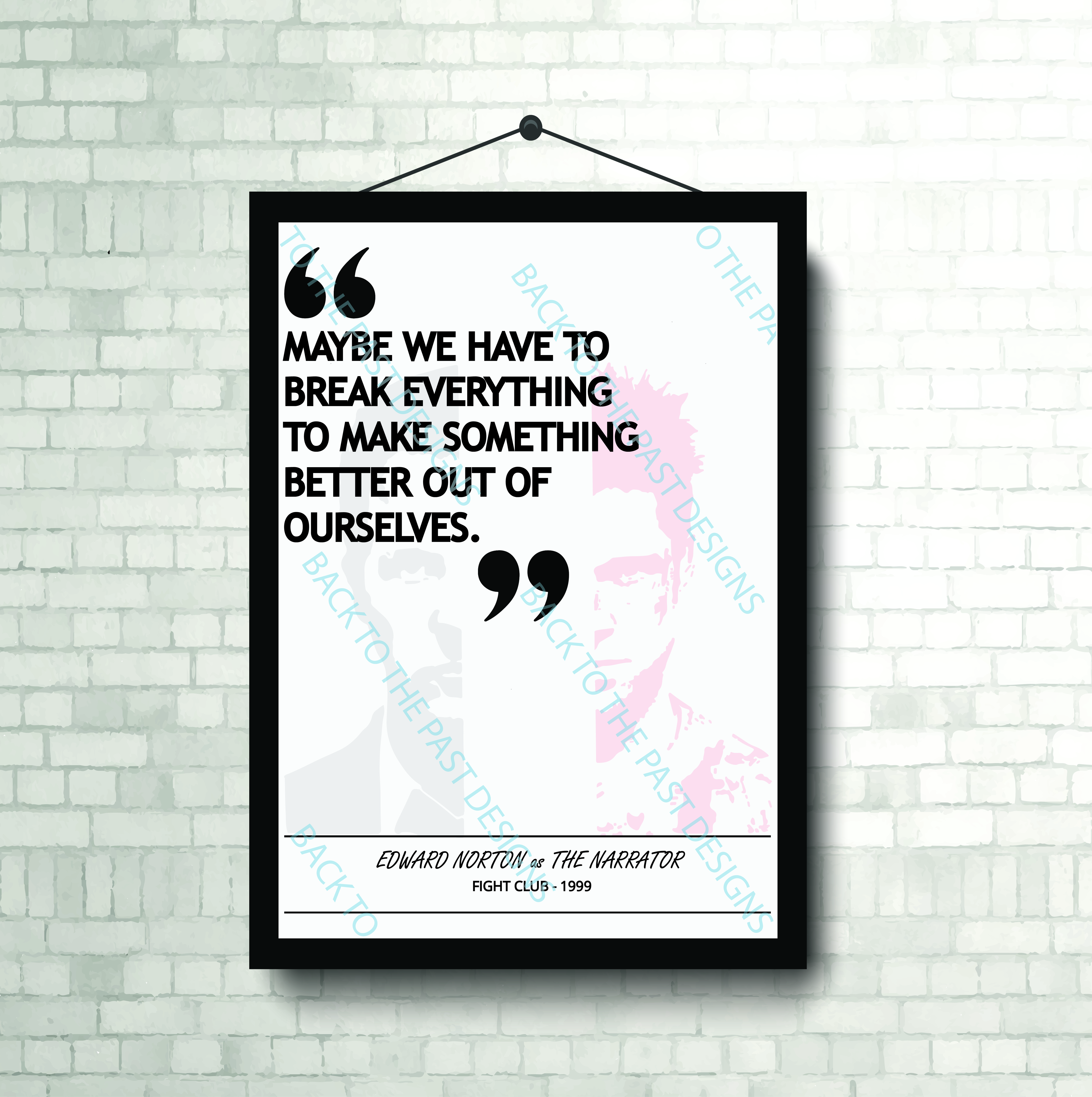 Movie Single Quote Print - Fight Club