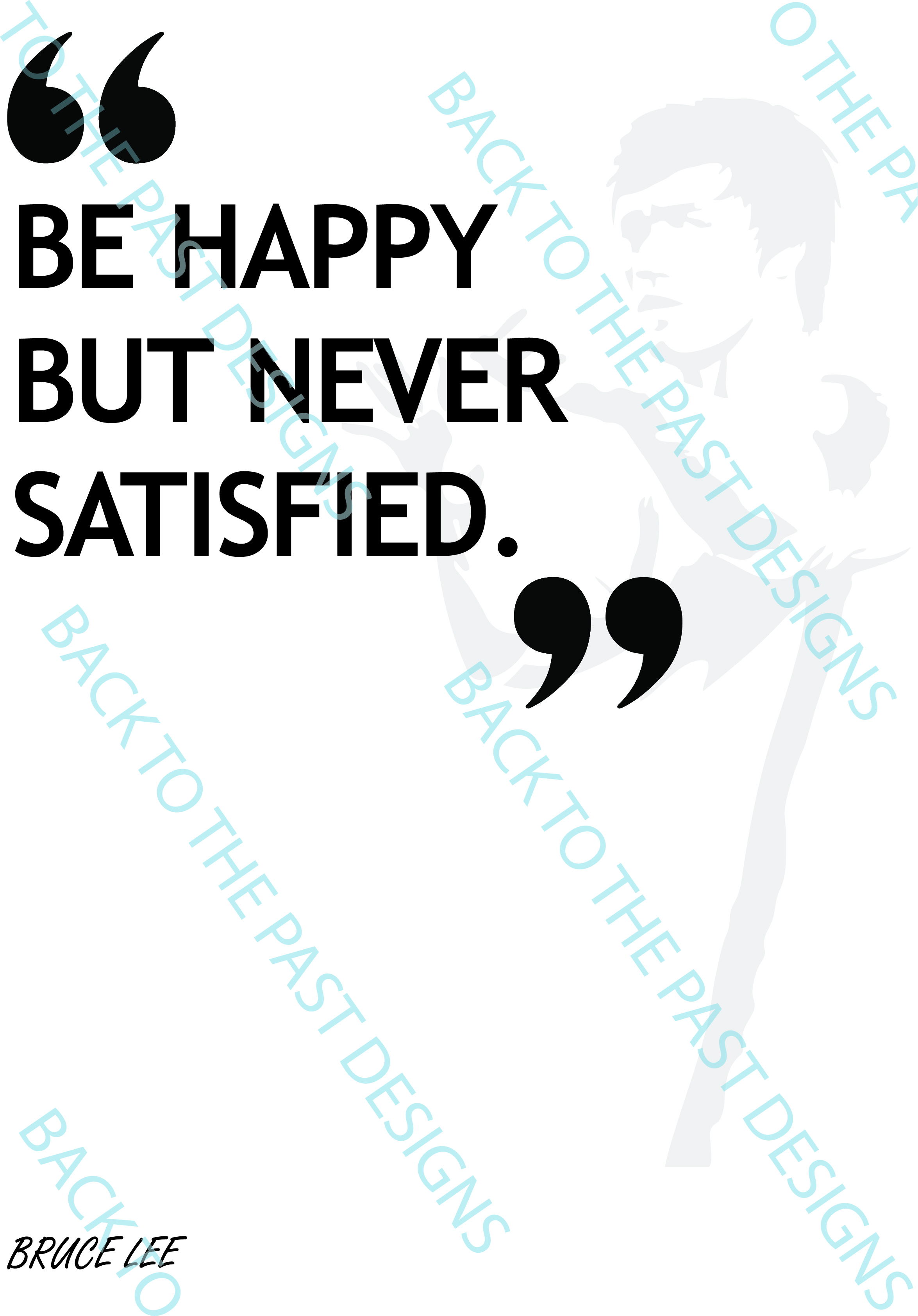 Movie Single Quote Print - Bruce Lee