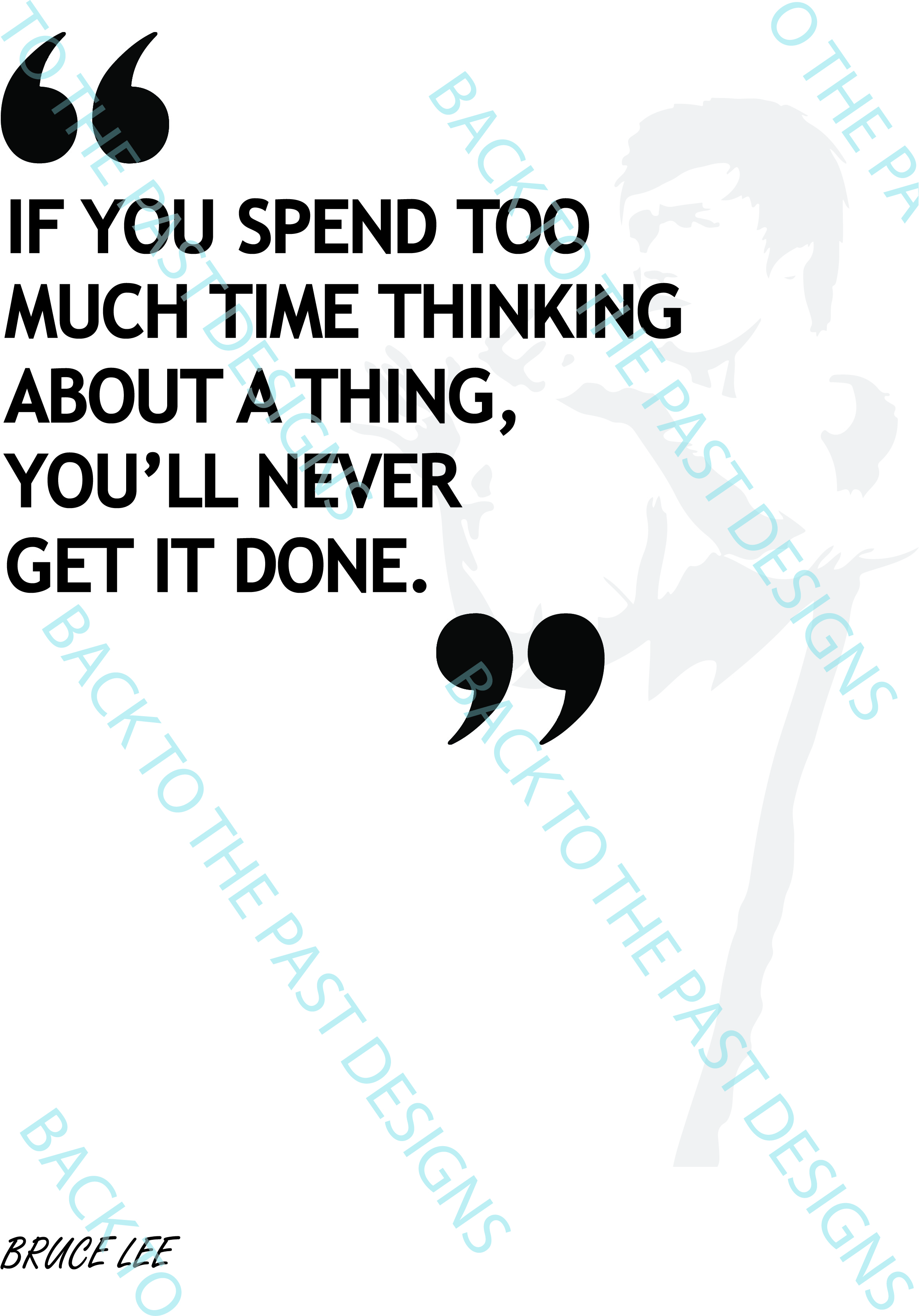 Movie Single Quote Print - Bruce Lee