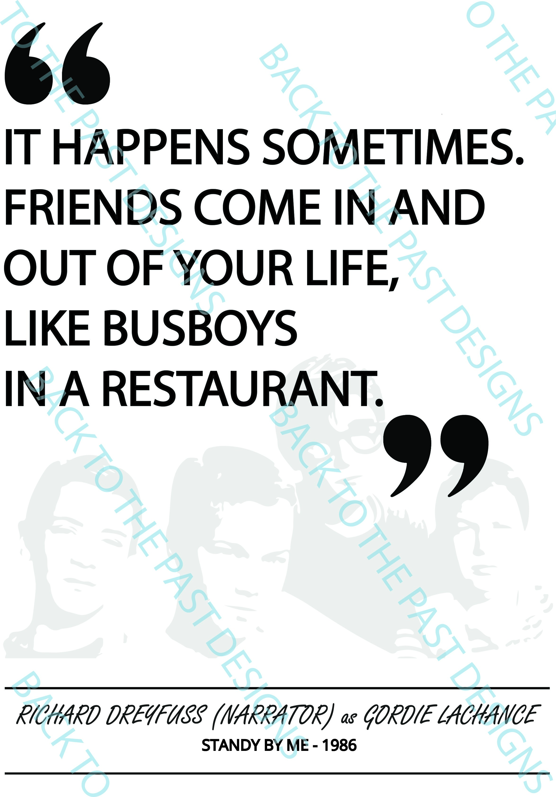 Movie Single Quote Print - Stand by me