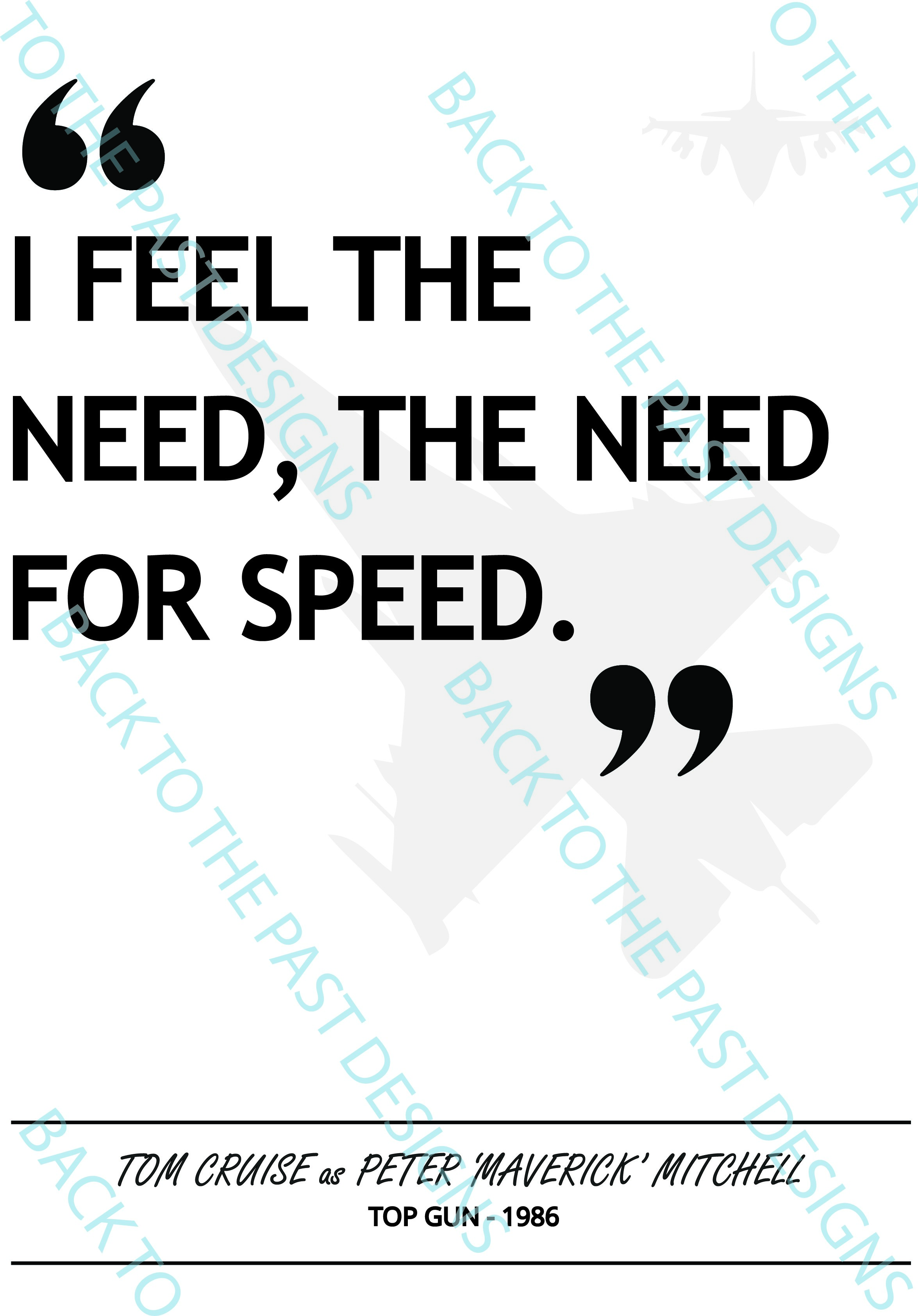 Movie Single Quote Print - Top Gun