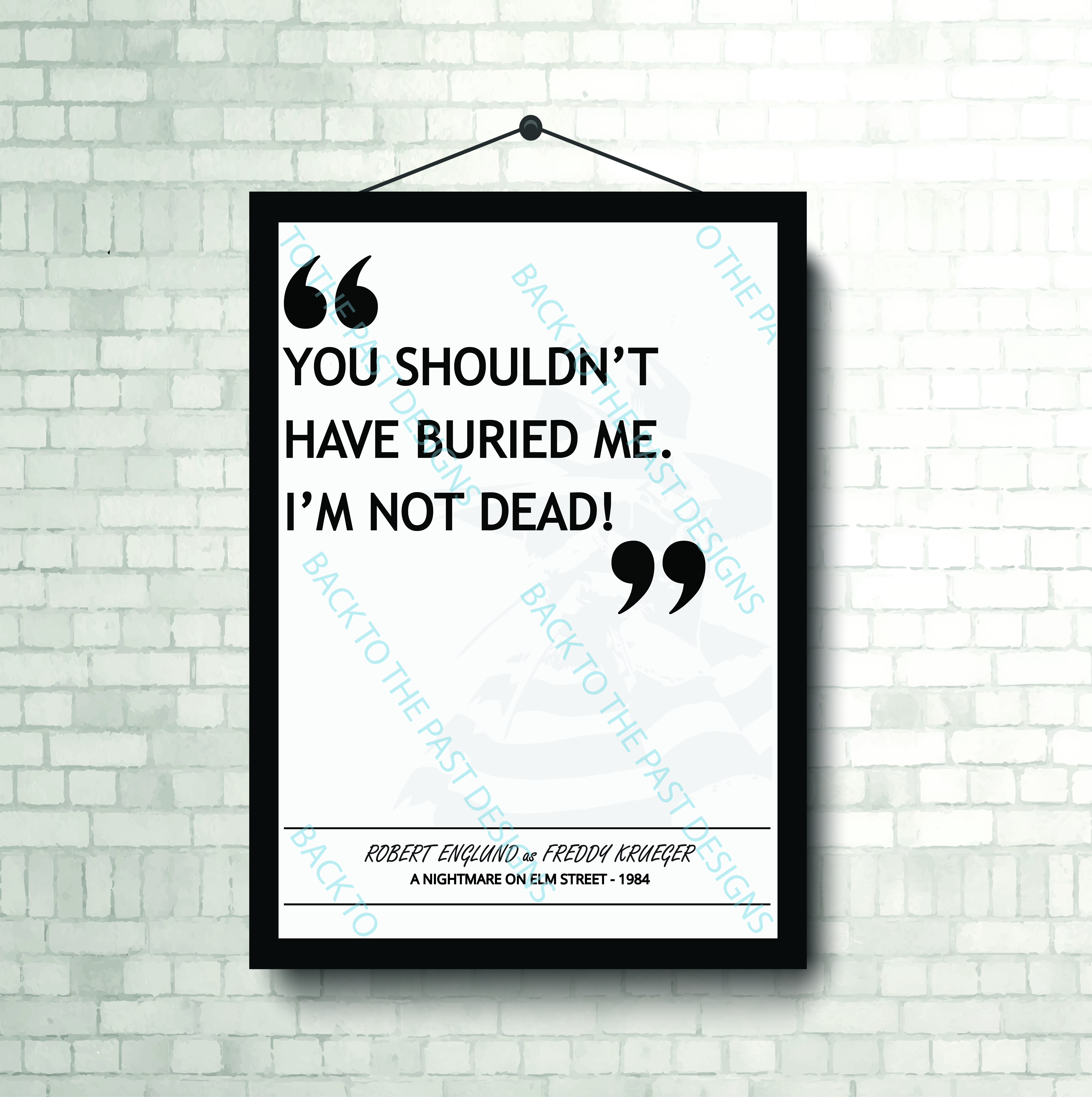 Movie Single Quote Print - A Nightmare on Elm Street