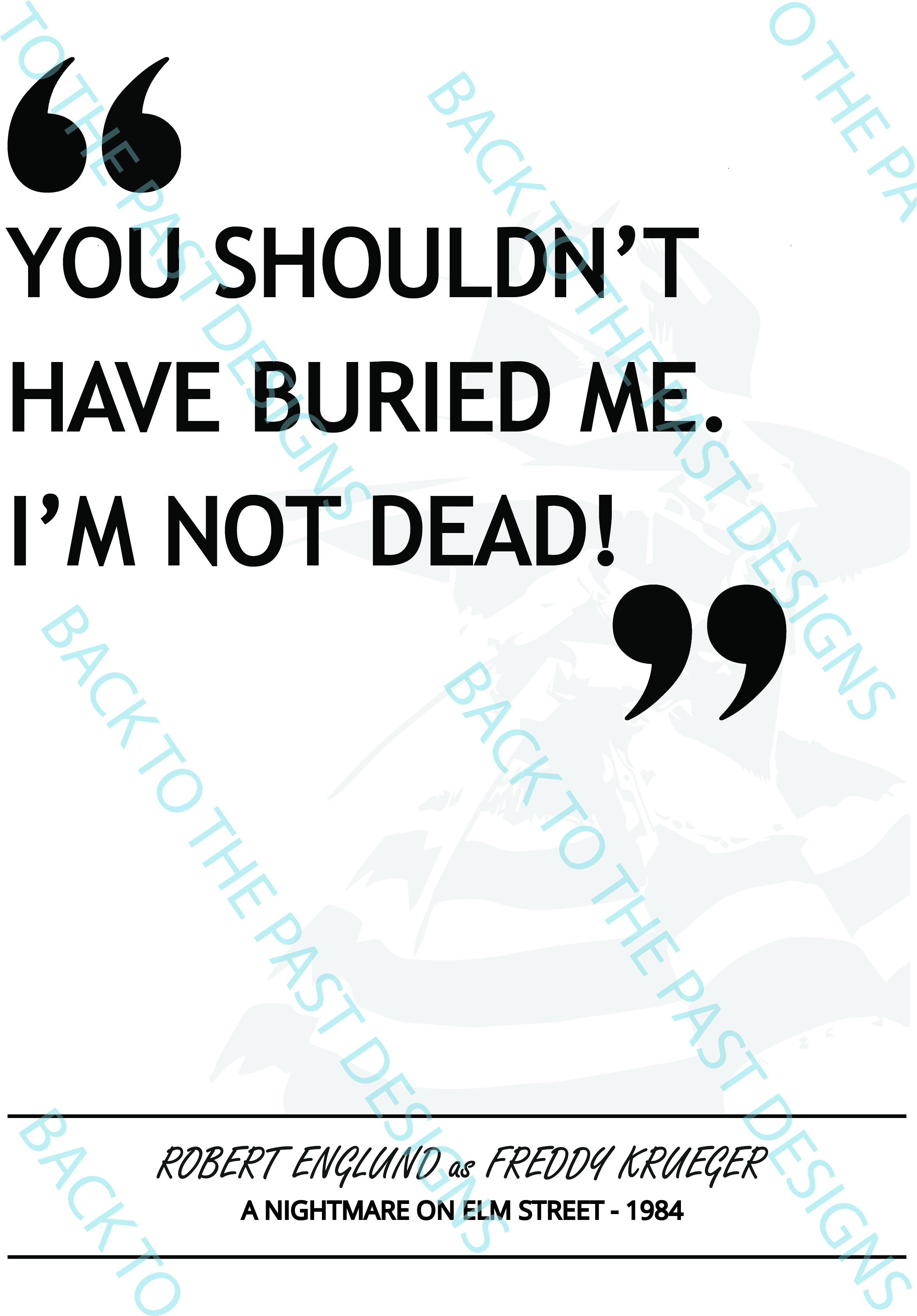 Movie Single Quote Print - A Nightmare on Elm Street