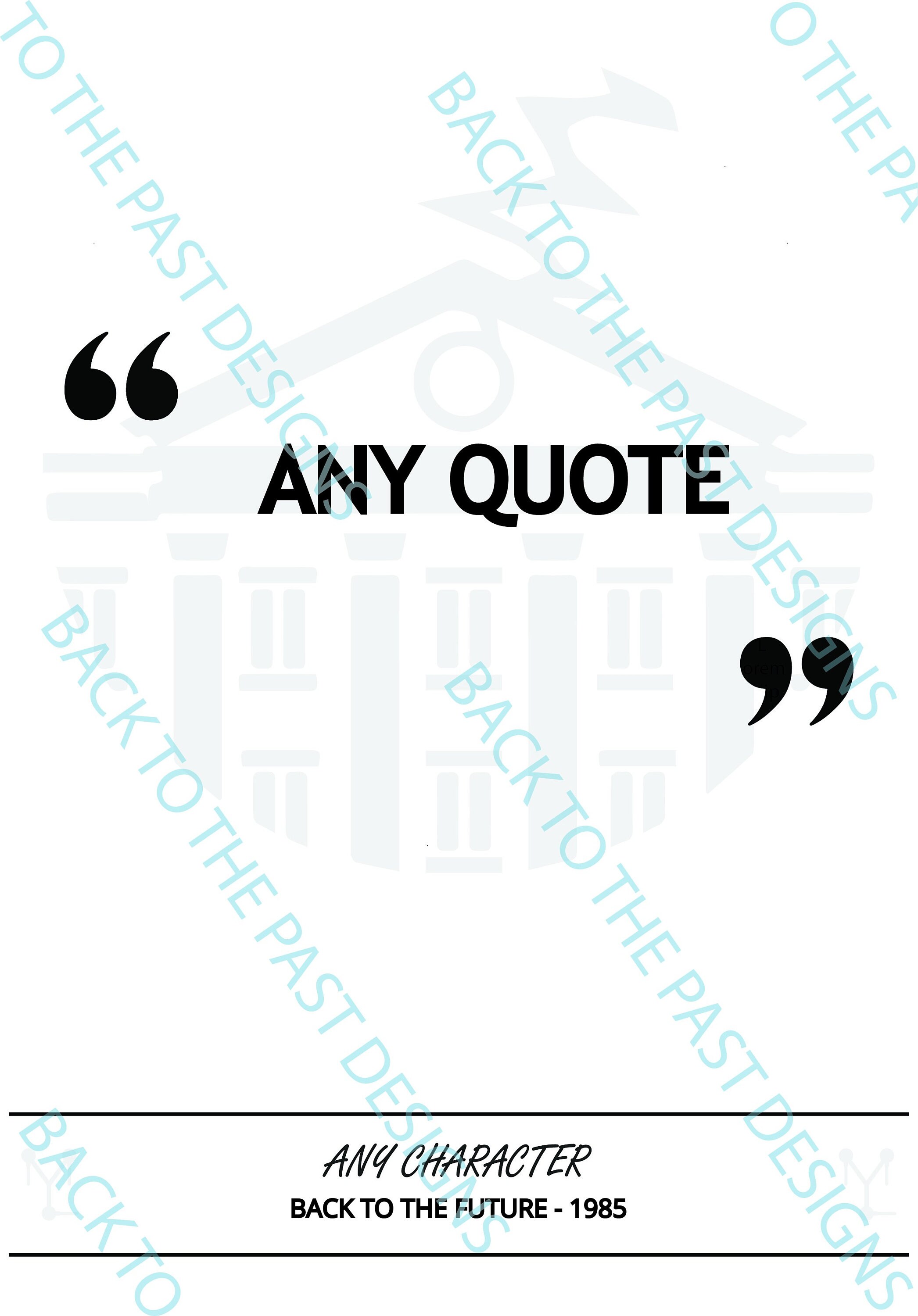 Movie Single Quote Print - Back to the Future