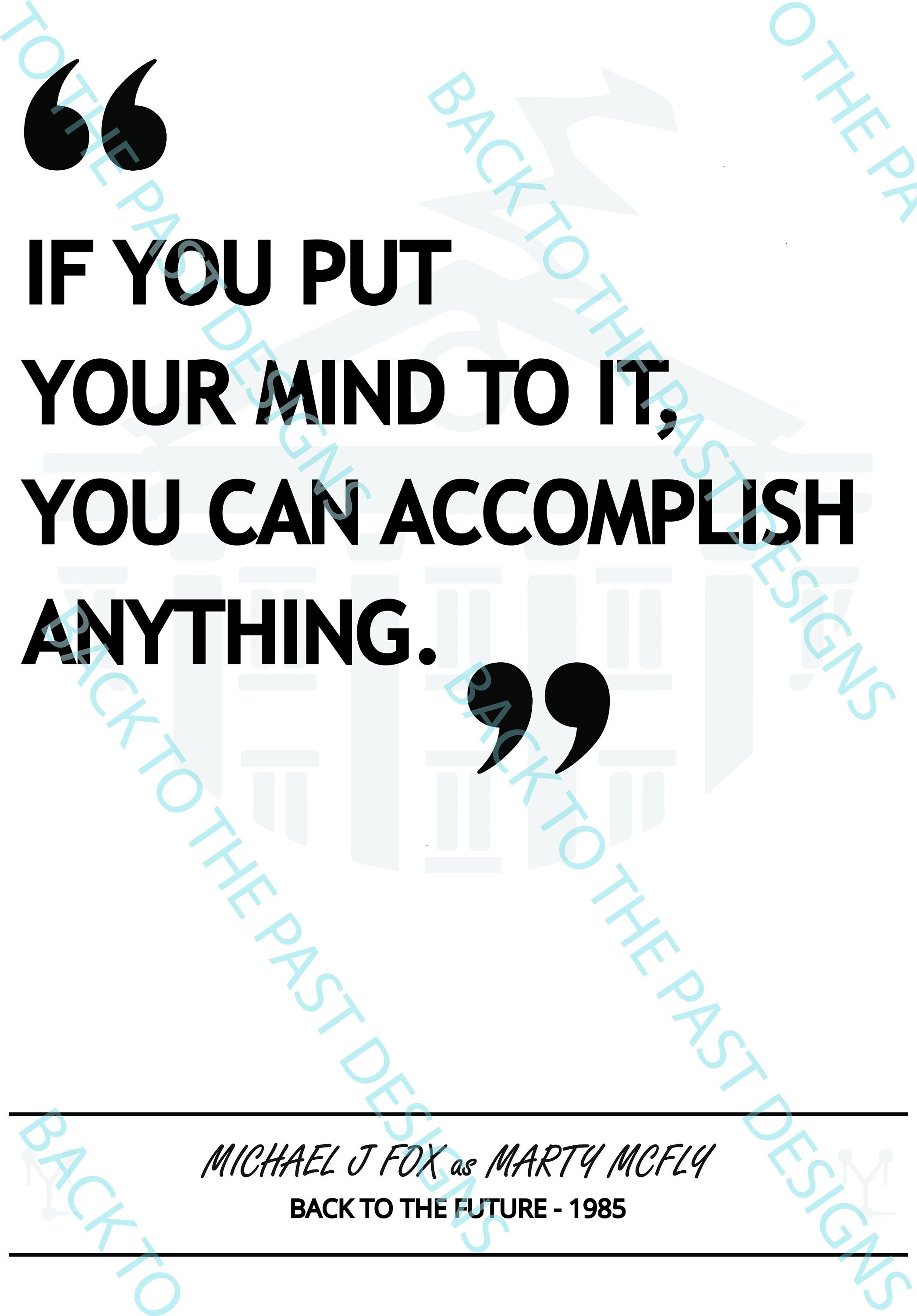 Movie Single Quote Print - Back to the Future