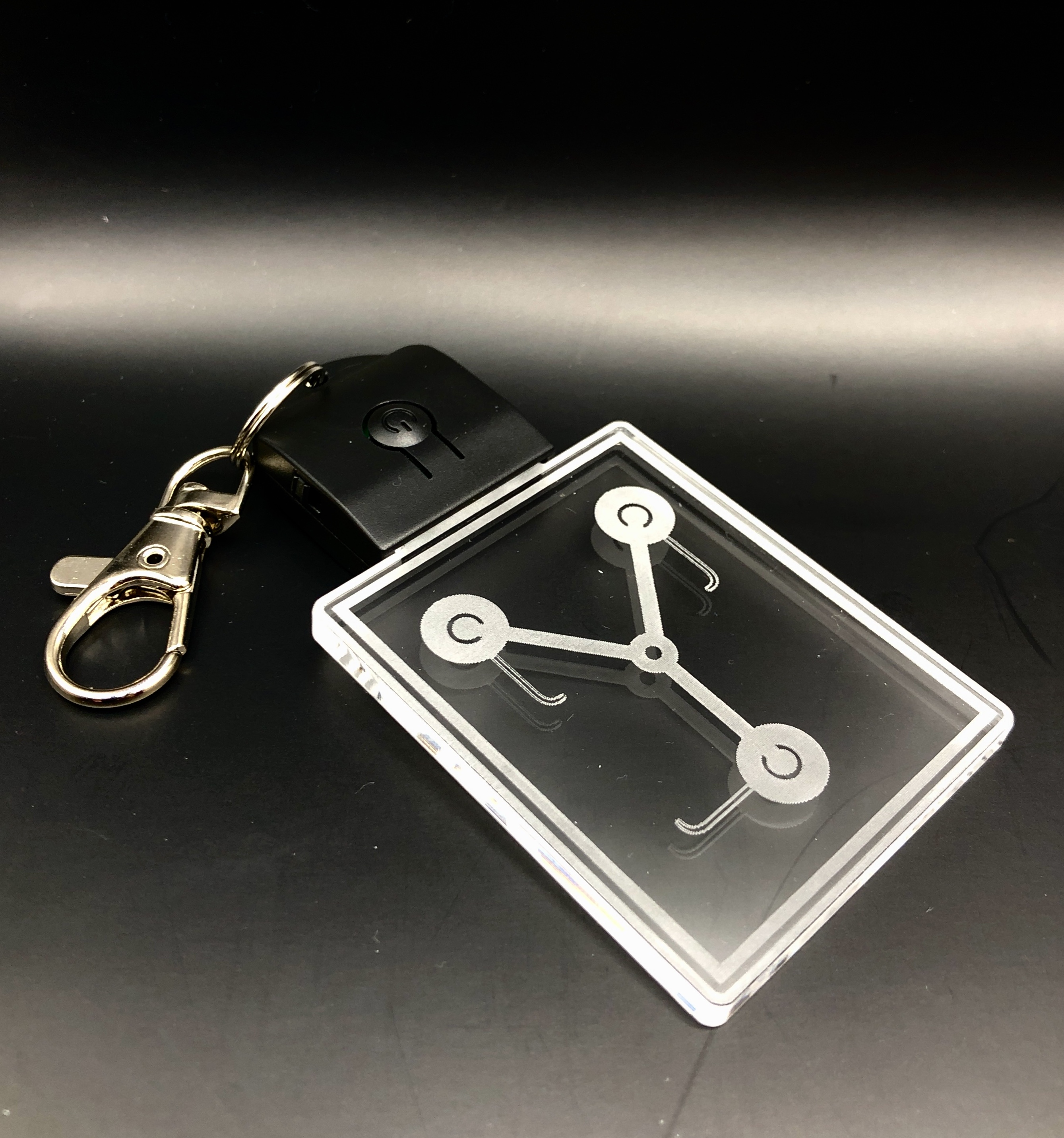 Back to the Future Inspired LED keychain