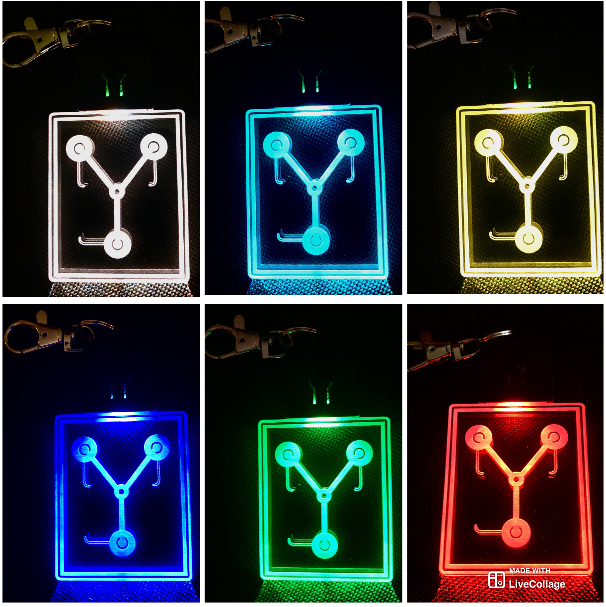Back to the Future Inspired LED keychain